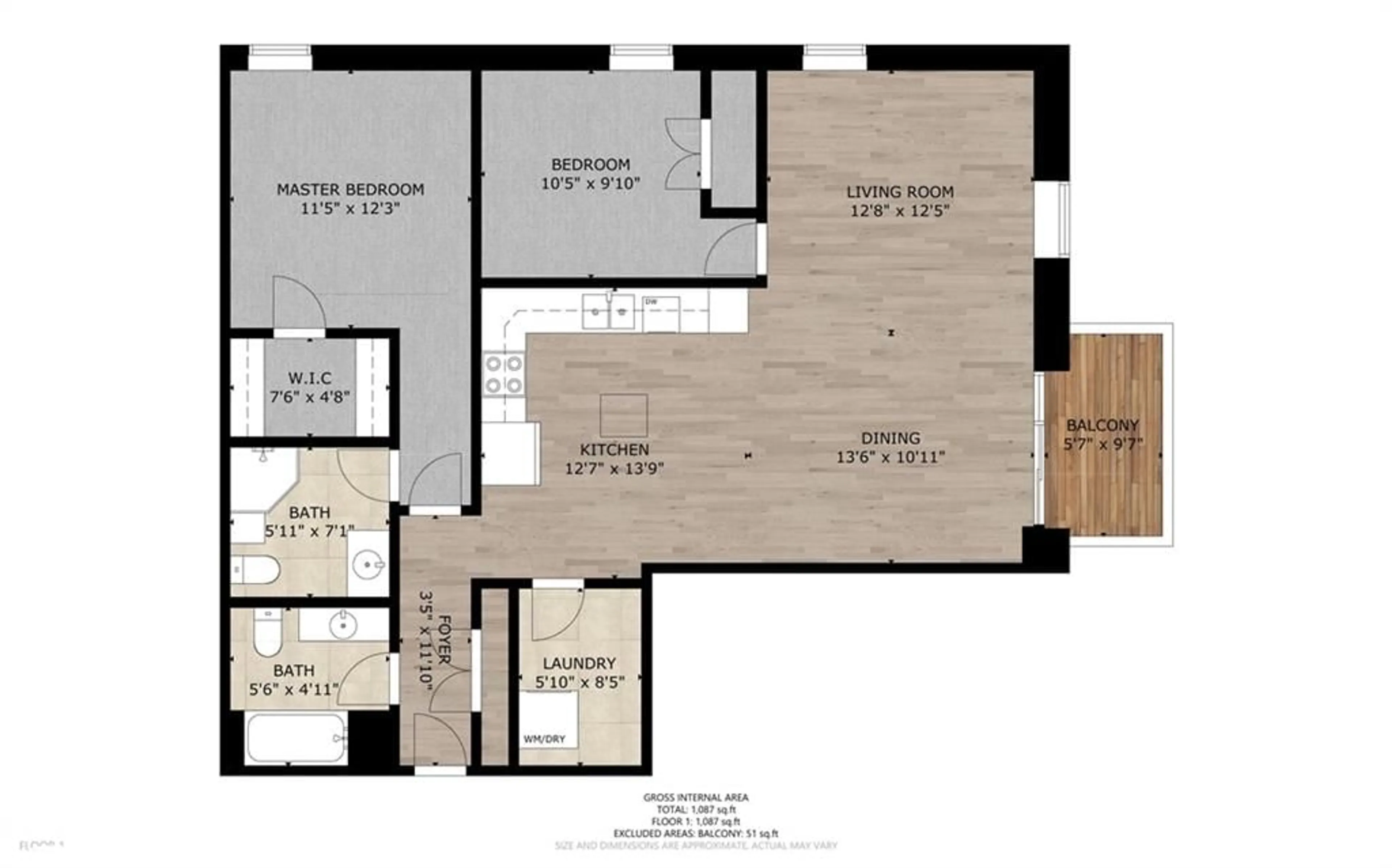 Floor plan for 20C Silver Birch Crt #304, Parry Sound Ontario P2A 0A7