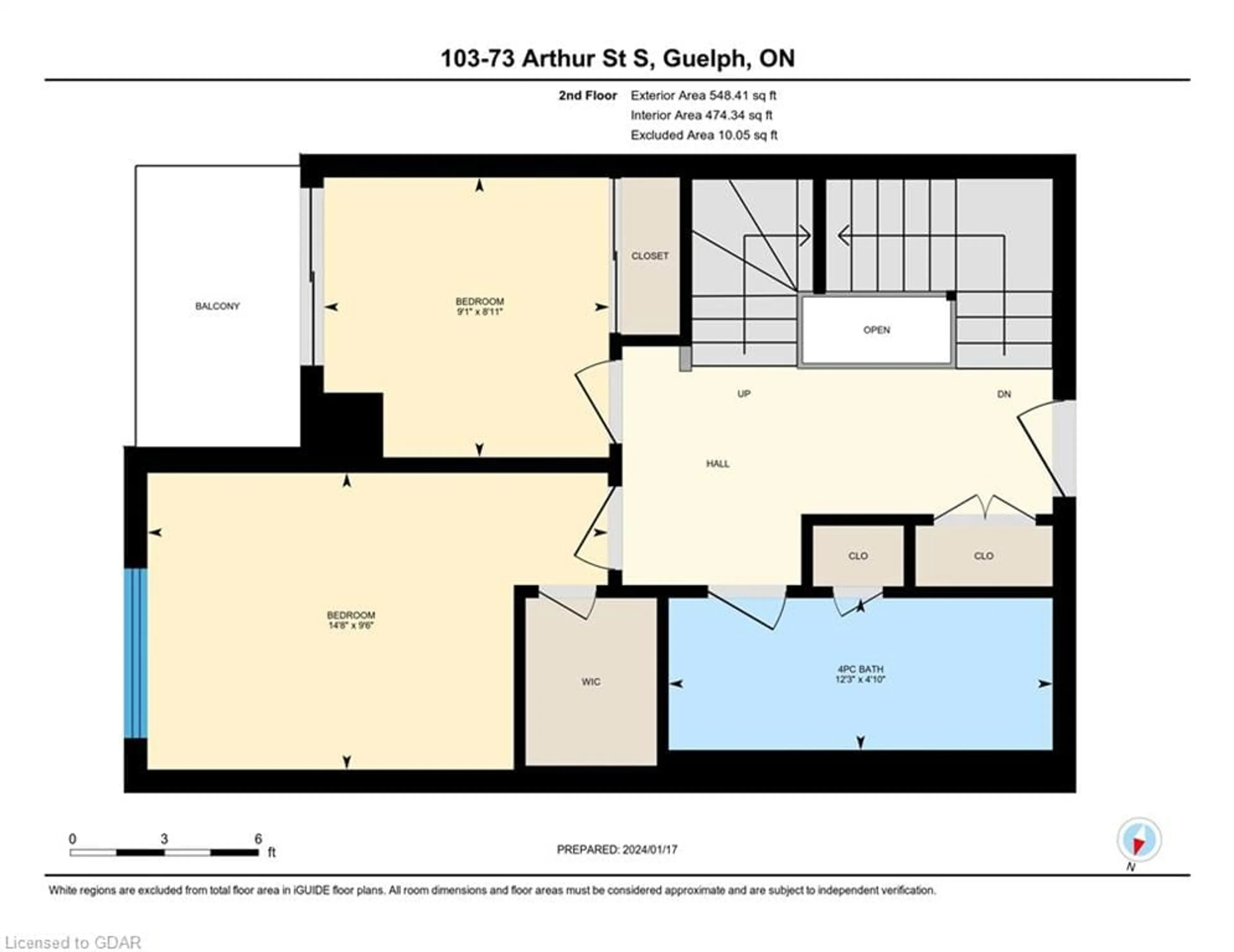 Floor plan for 73 Arthur St #103, Guelph Ontario N1E 0S6