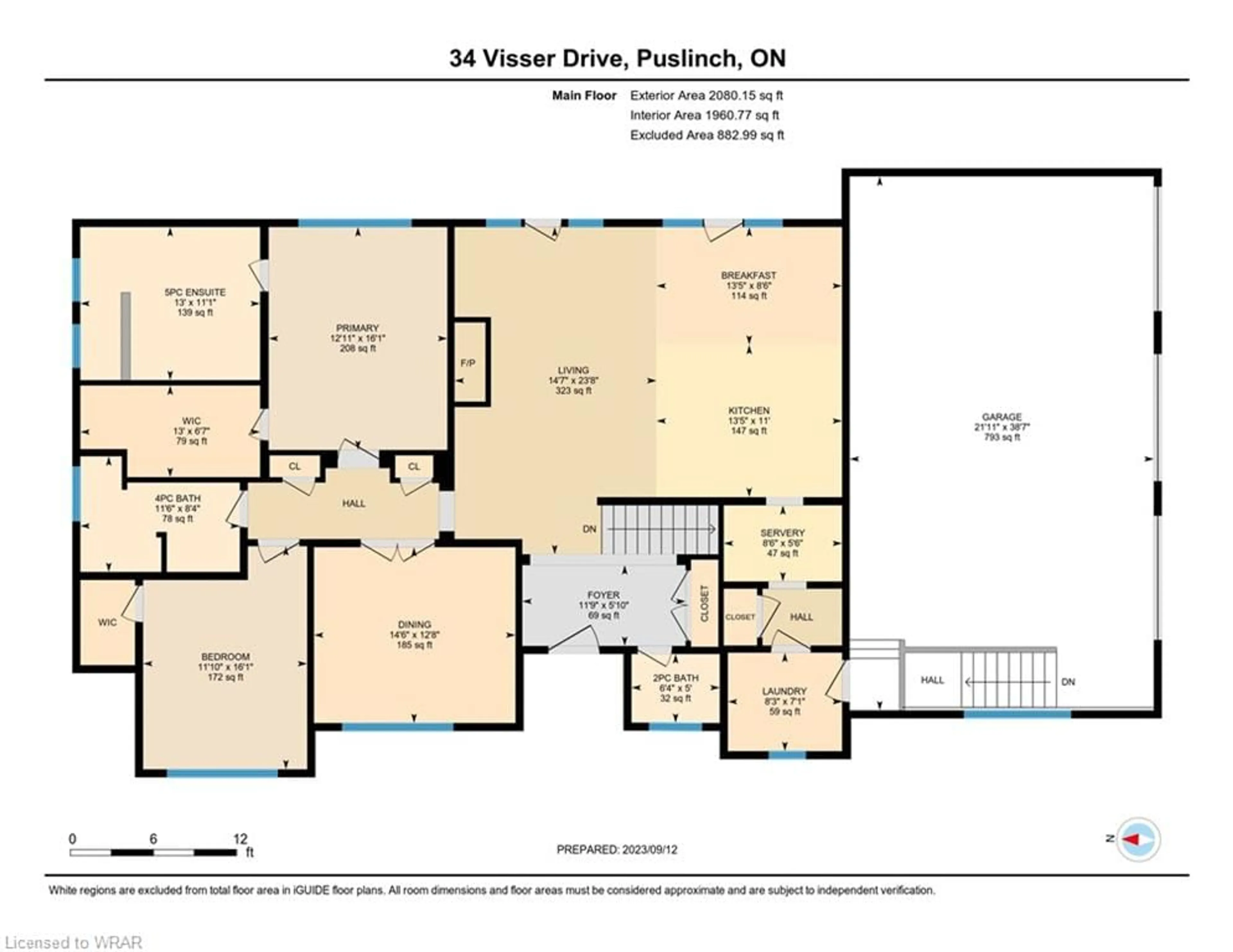 Floor plan for 34 Visser Dr #26, Puslinch Ontario N0B 2J0