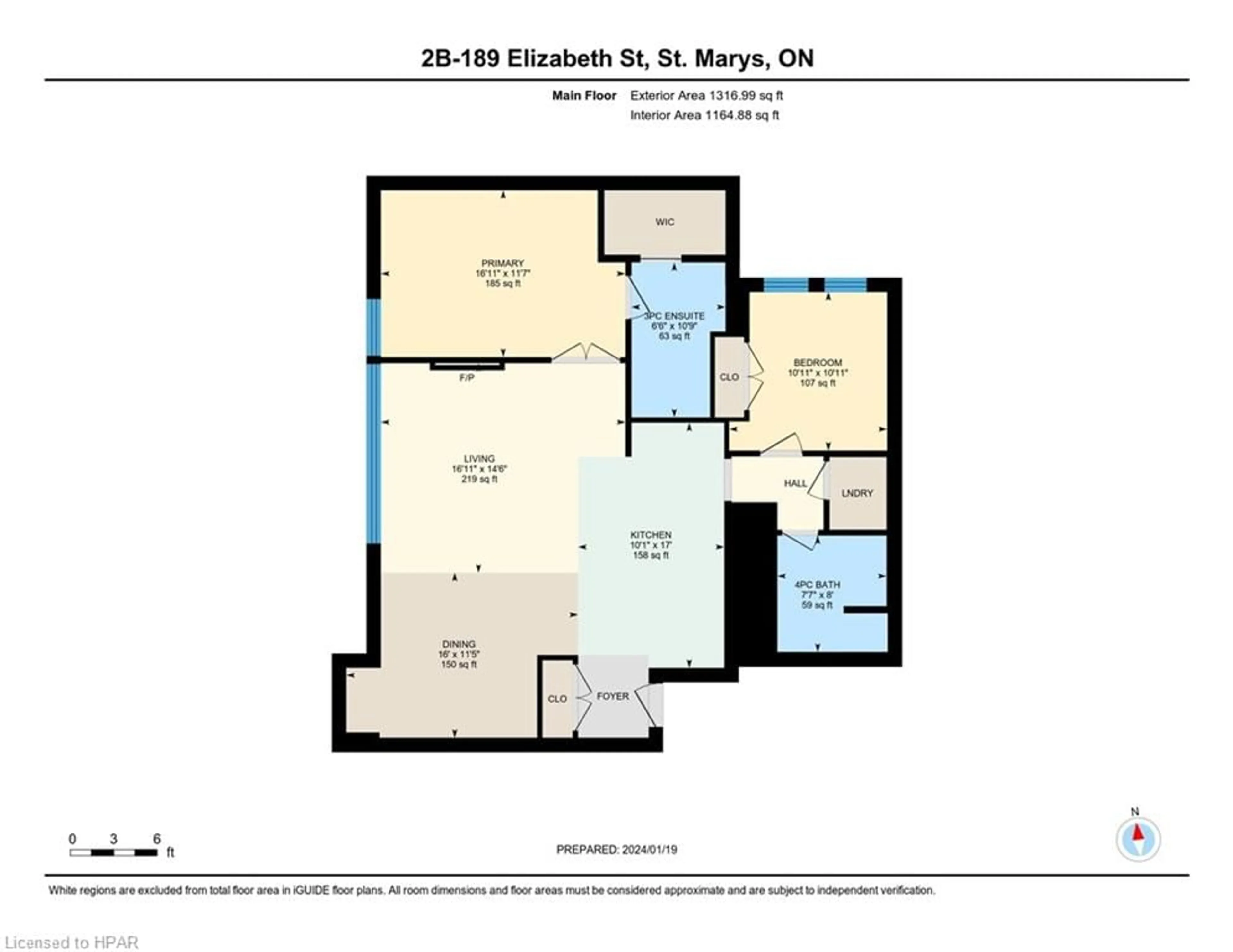 Floor plan for 189 Elizabeth St #2B, St. Marys Ontario N4X 0B5