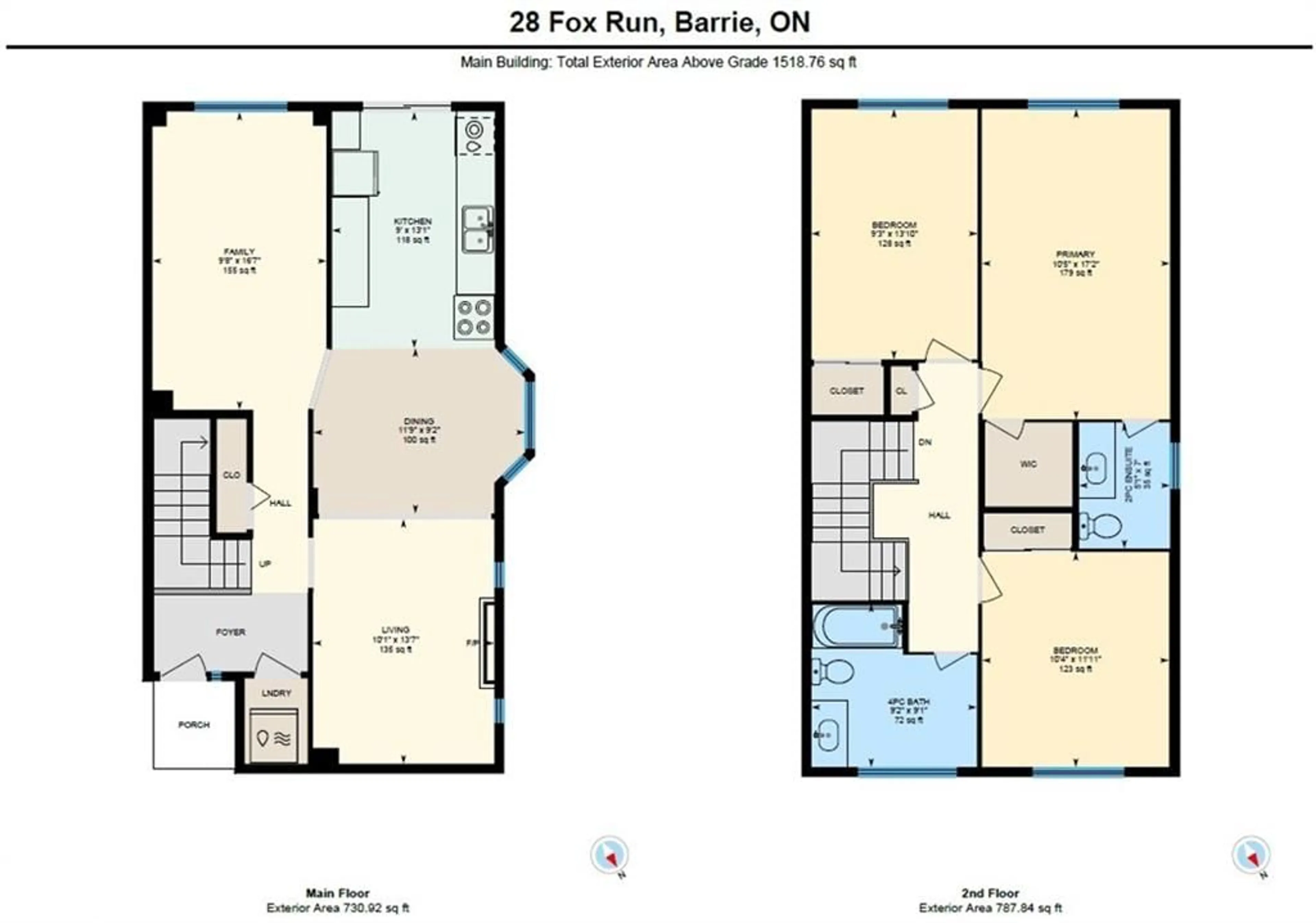 Floor plan for 28 Fox Run, Barrie Ontario L4N 5L5