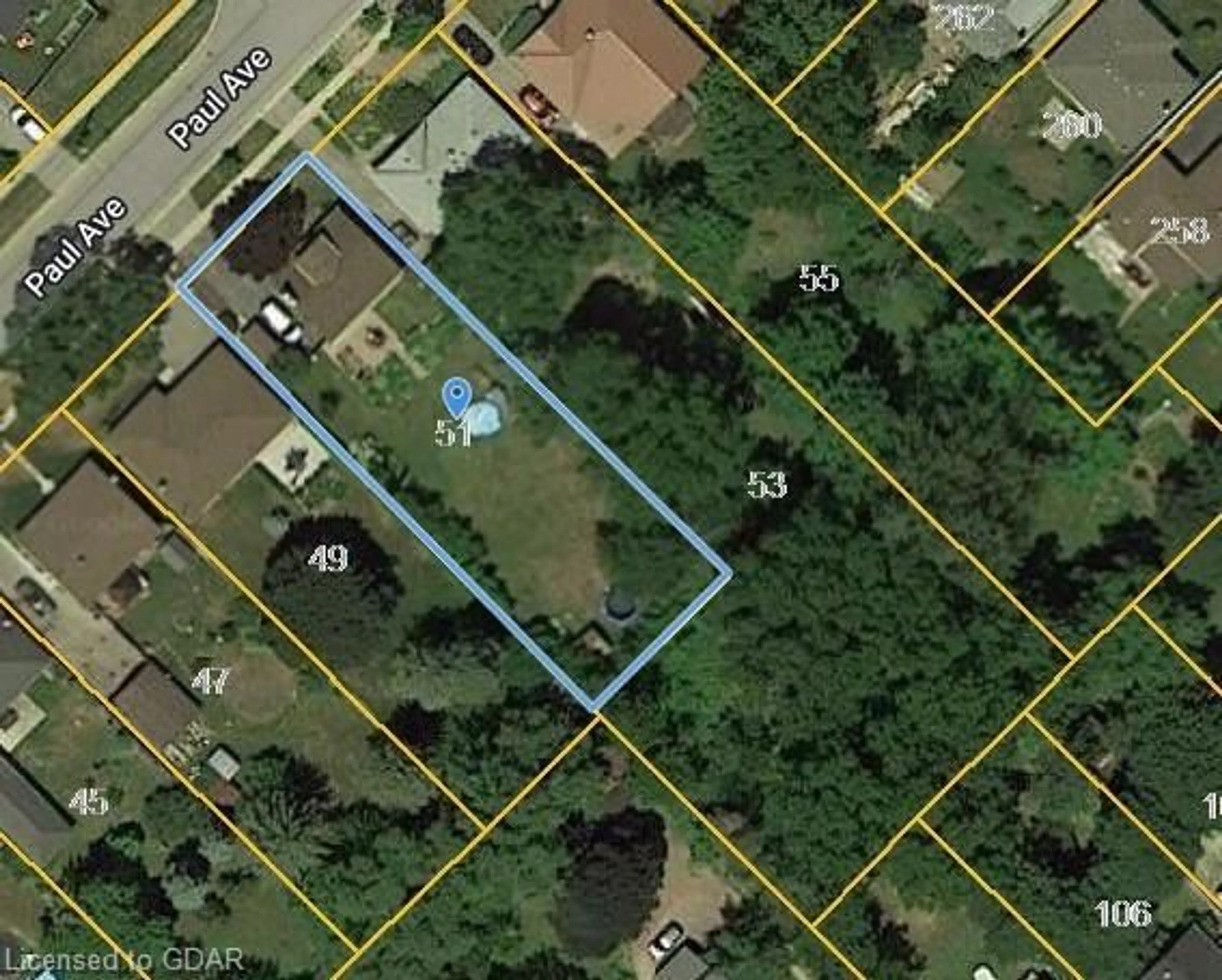 Picture of a map for 51 Paul Ave, Guelph Ontario N1E 1S3