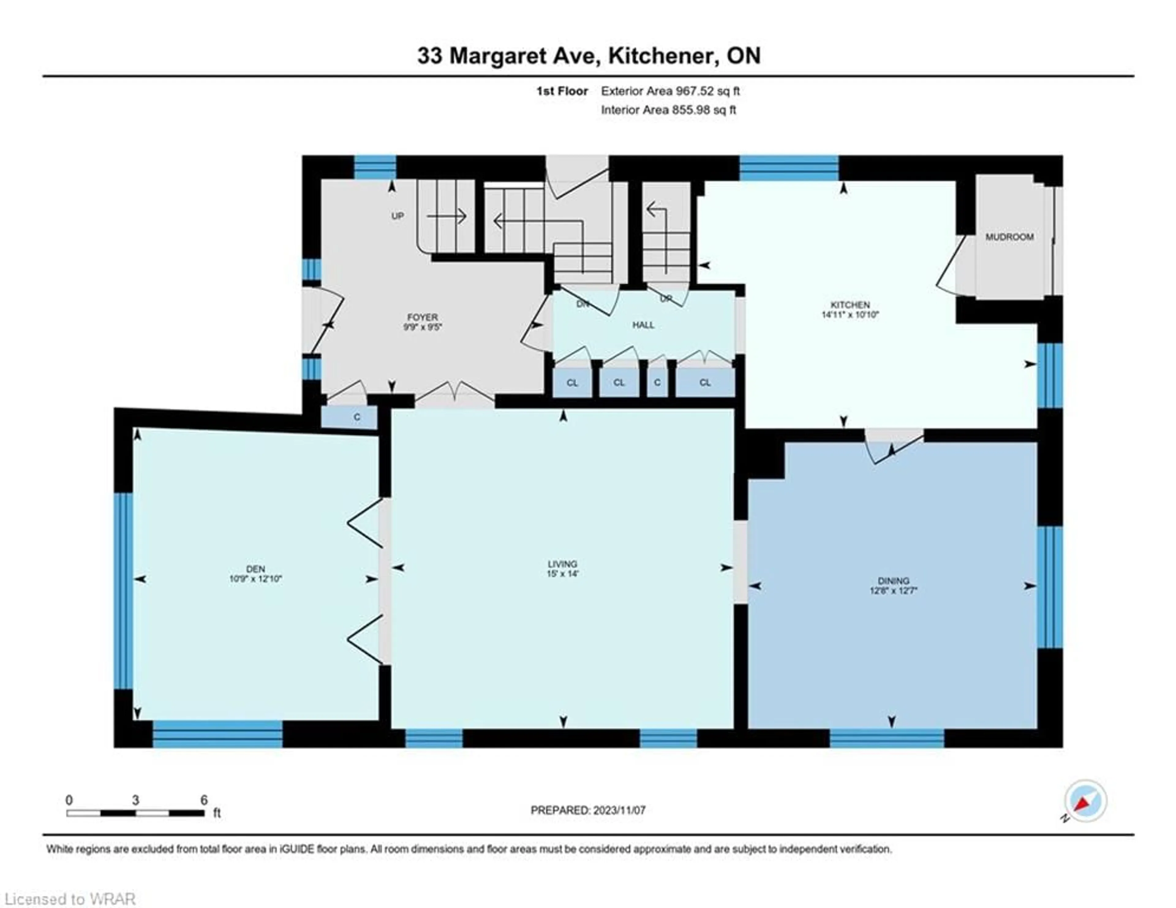 Floor plan for 33 Margaret Ave, Kitchener Ontario N2H 4H1