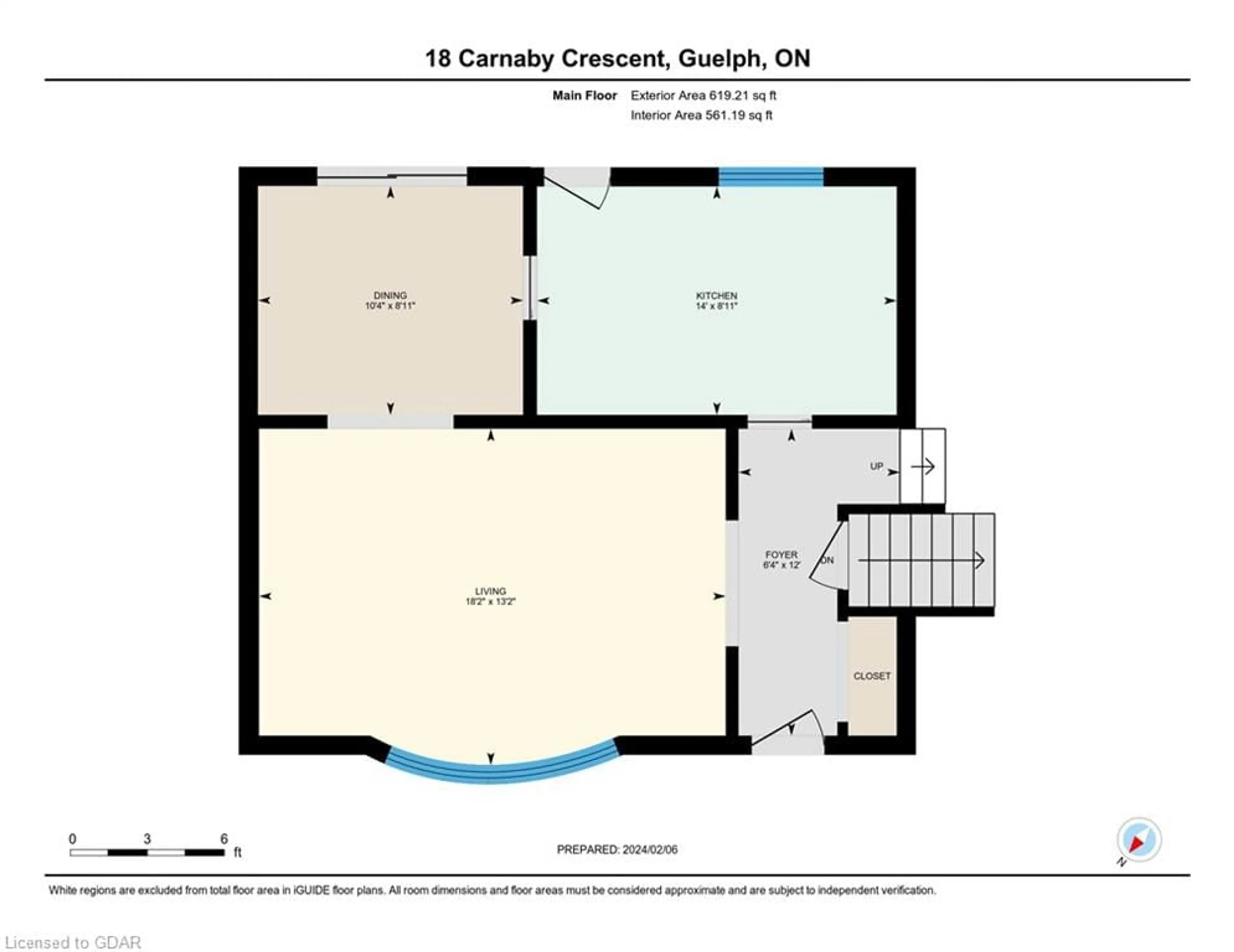 Floor plan for 18 Carnaby Cres, Guelph Ontario N2G 2R2