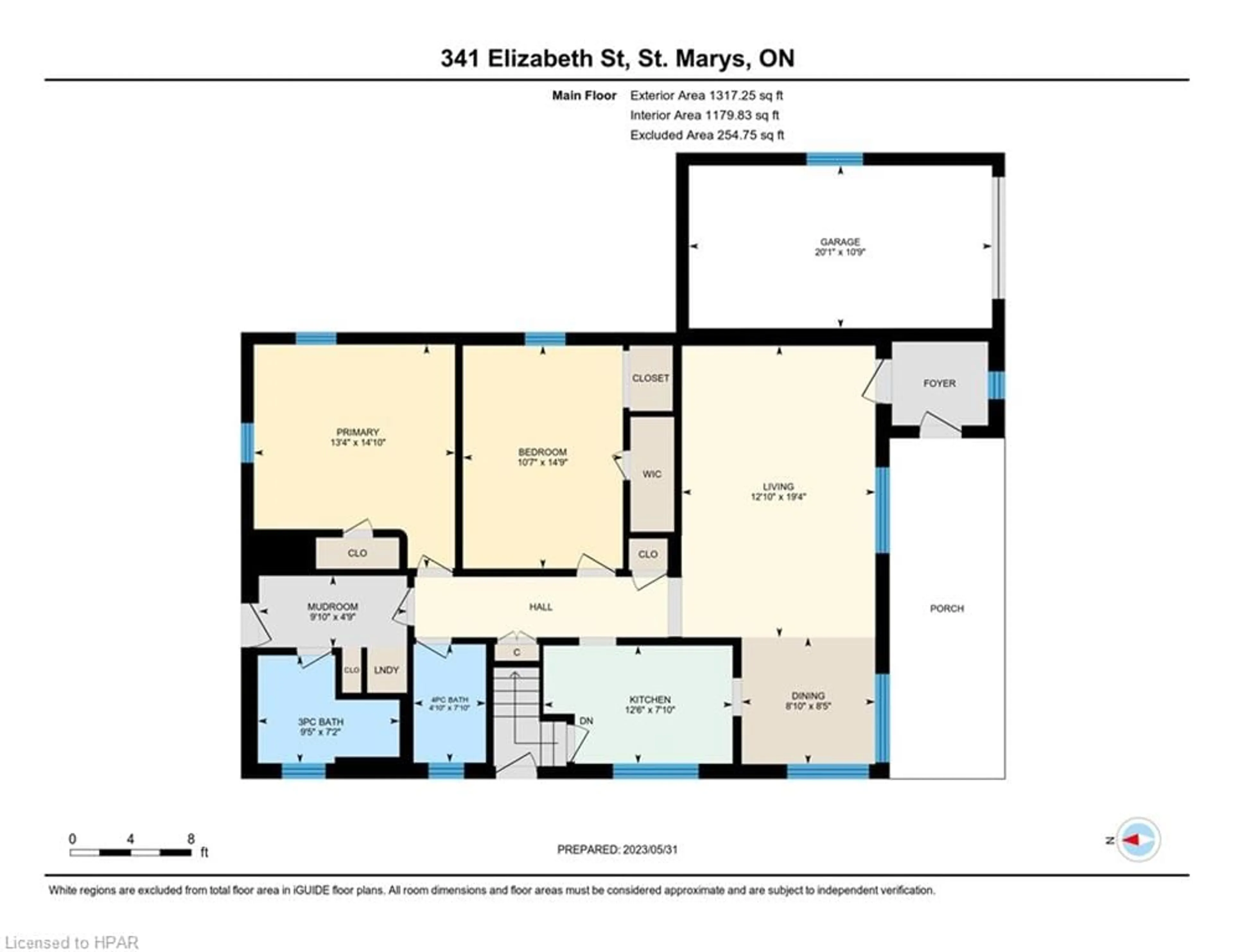 Floor plan for 341 Elizabeth St, St. Marys Ontario N4X 1B4