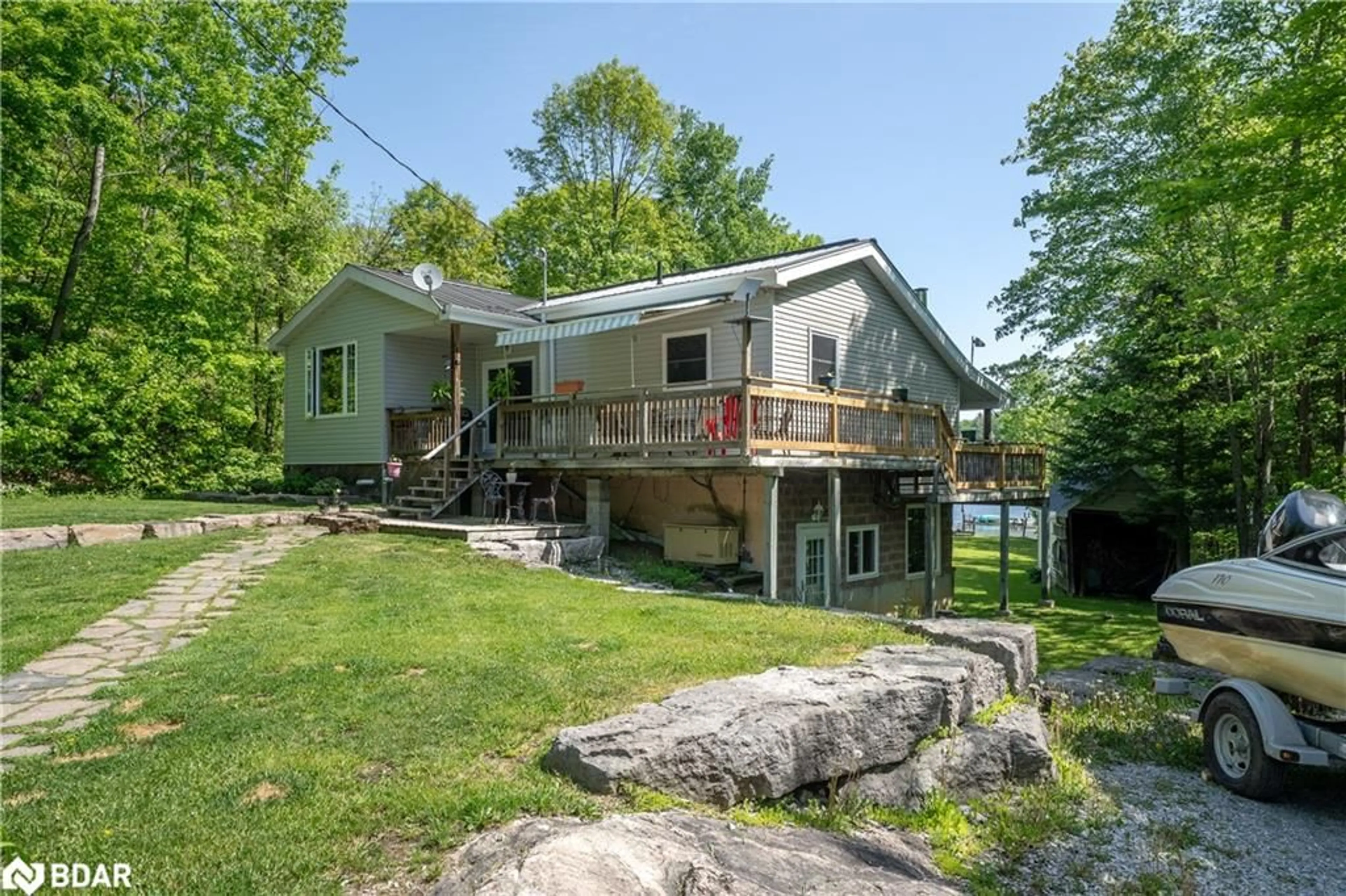 Home with stone exterior material for 1272 Little Bob Lake Rd, Minden Ontario K0M 2K0