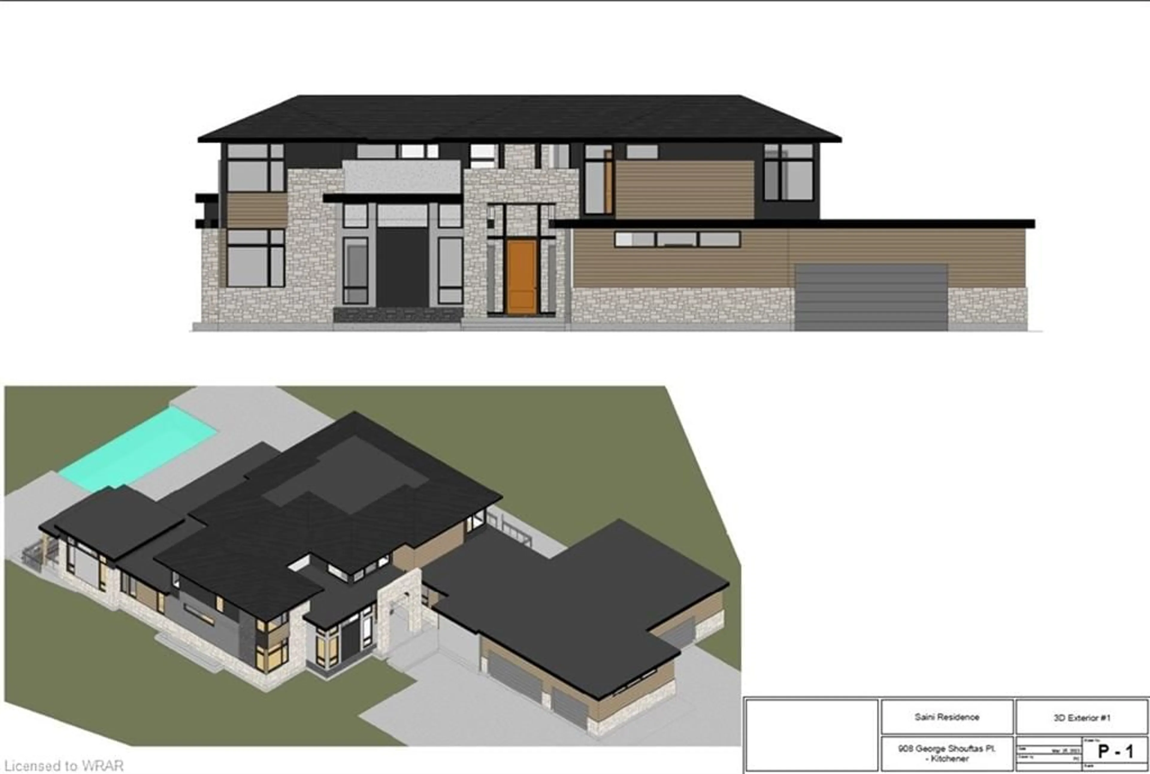 Home with stone exterior material for 908 George Shouftas Pl, Kitchener Ontario N2C 0C3