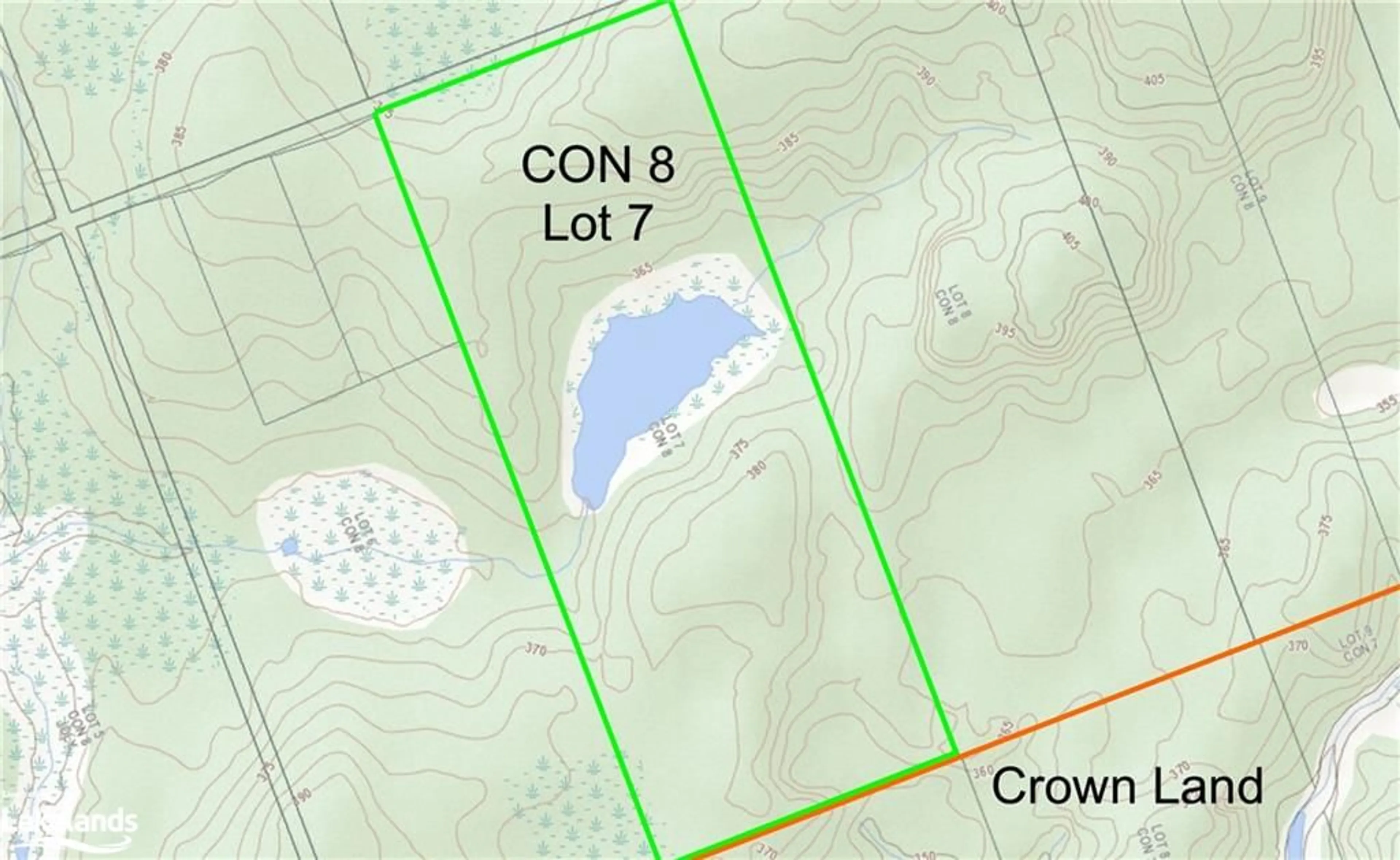 Picture of a map for LOT 7 CON 8 Old Ranch Rd, Sundridge Ontario P0A 1Z0