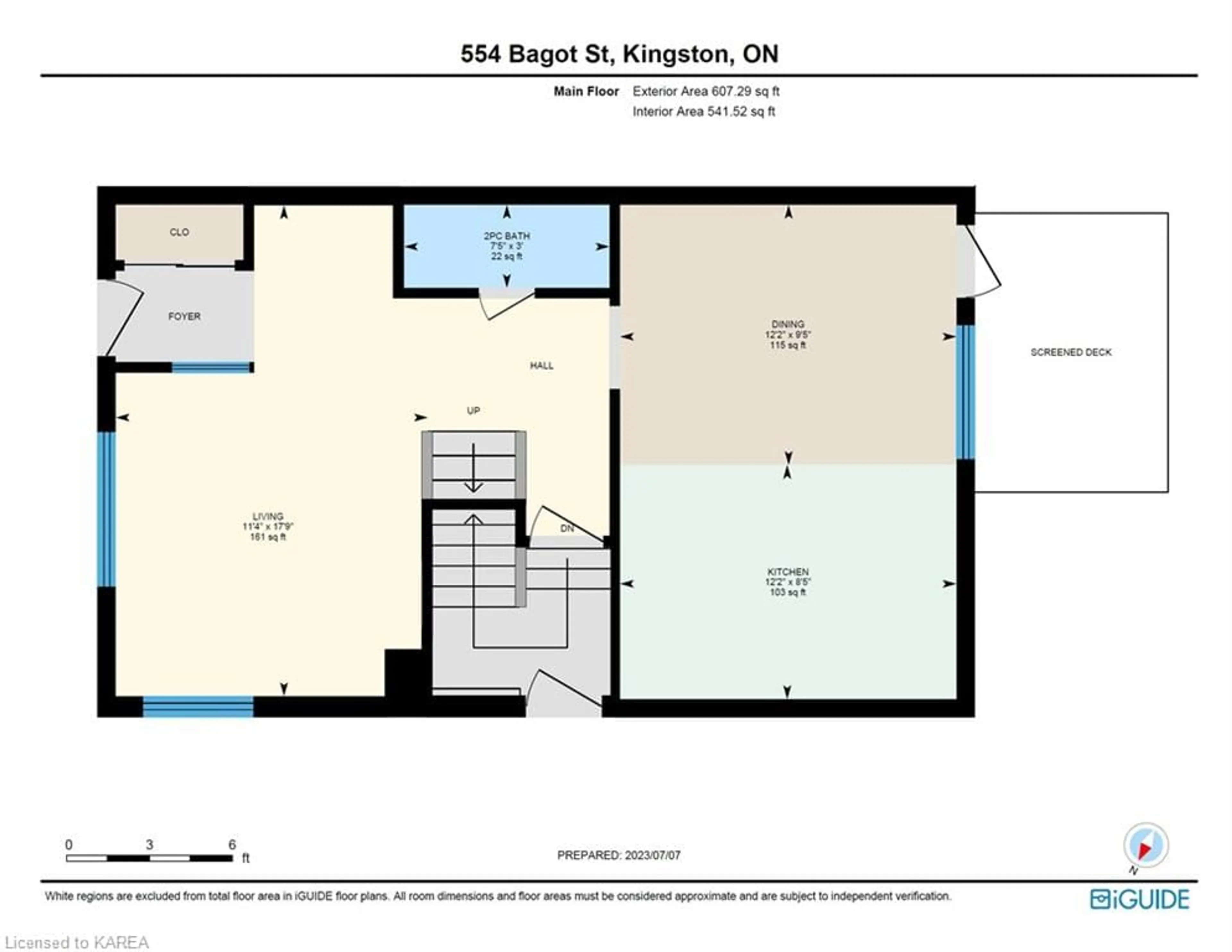 Floor plan for 554 Bagot St, Kingston Ontario K7K 3C9
