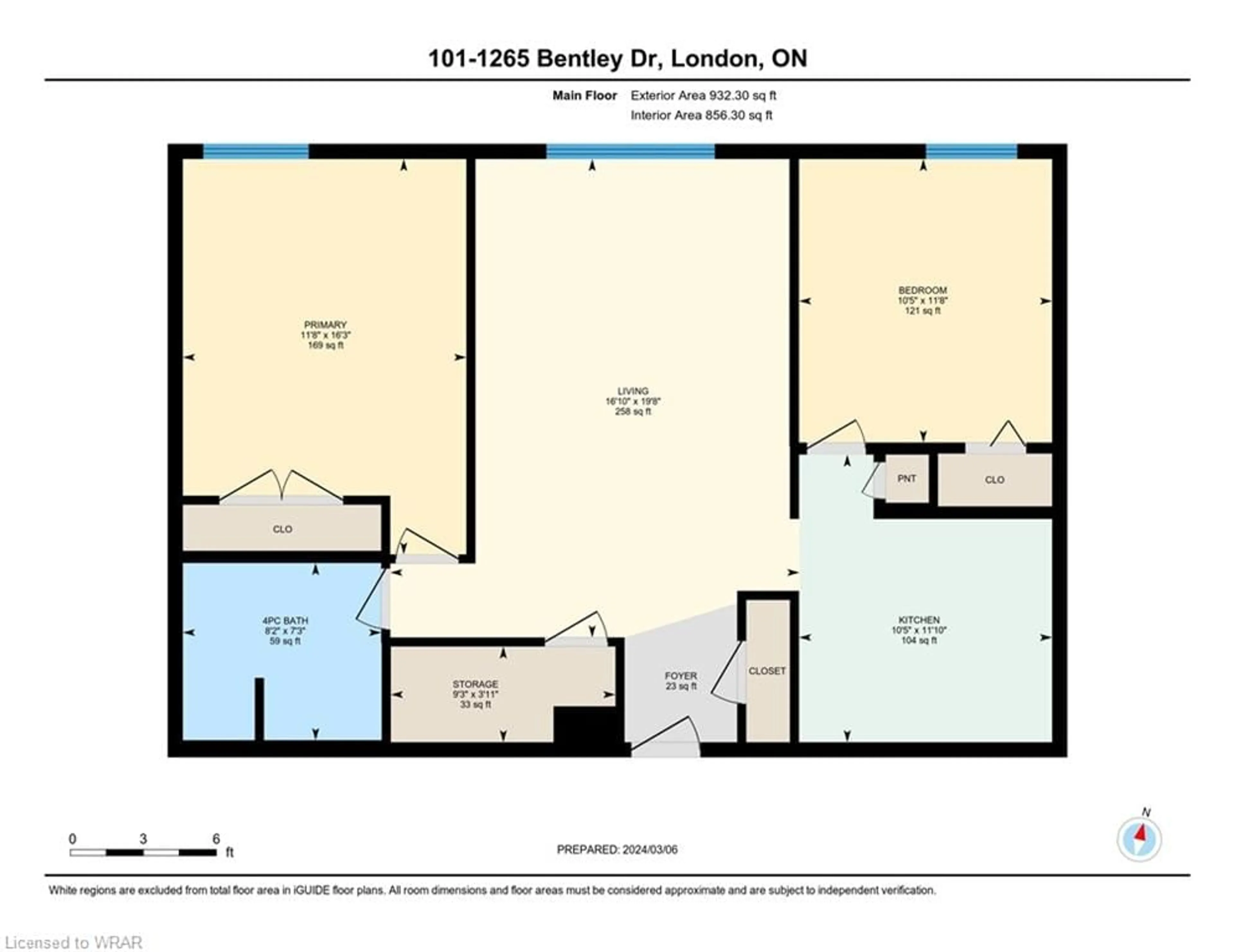 Floor plan for 1265 Bentley Drive Dr #101, London Ontario N5V 4M4