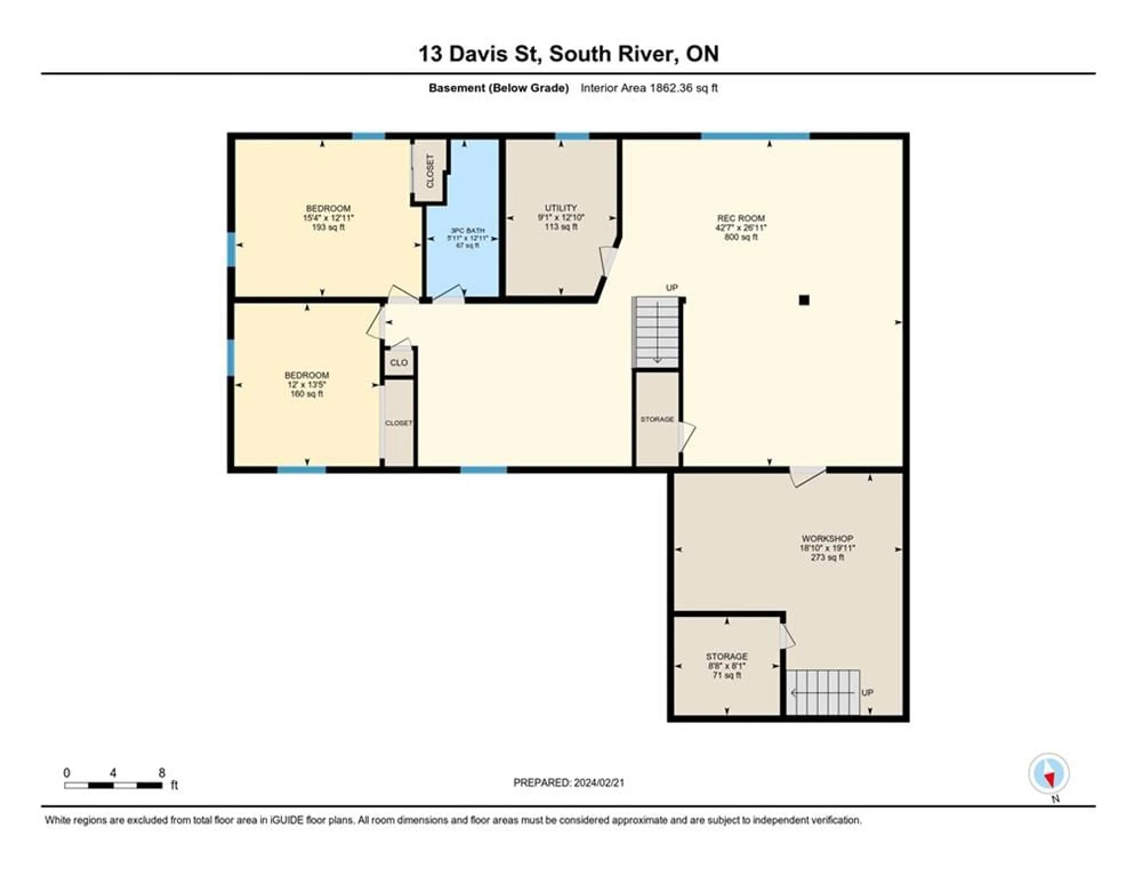 Floor plan for 13 Davis St, South River Ontario P0A 1X0