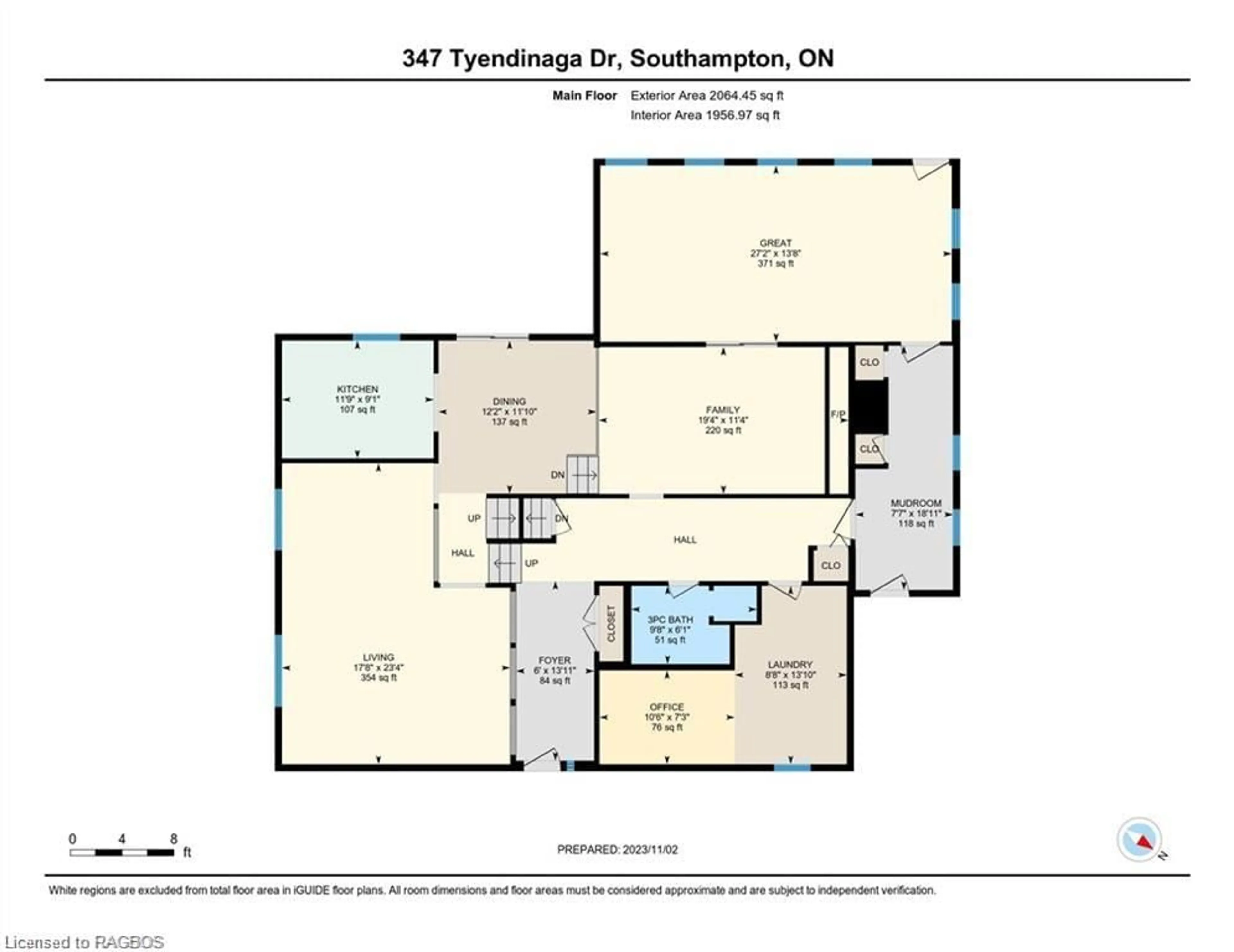 Floor plan for 347 Tyendinaga Dr, Southampton Ontario N0H 2L0
