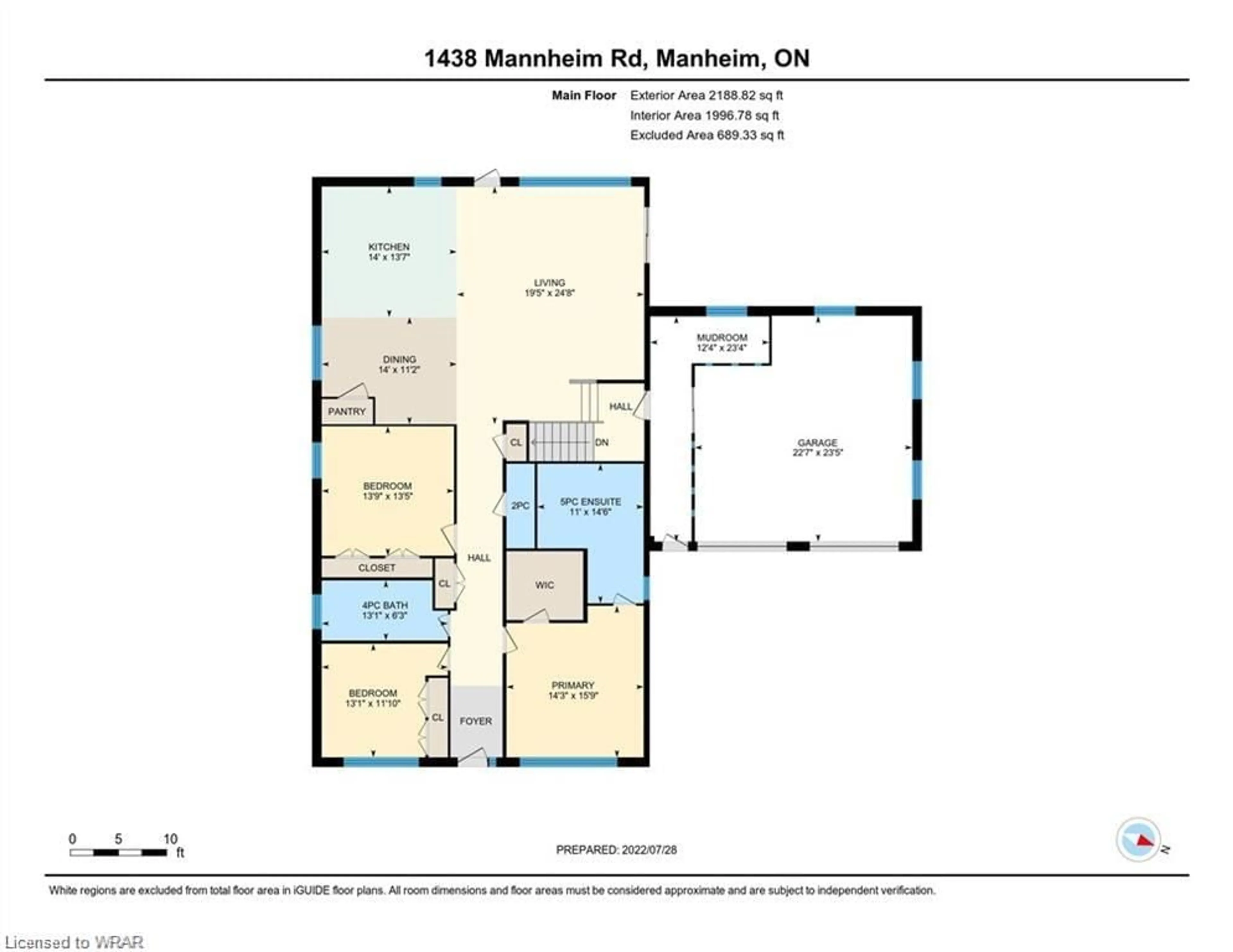 Floor plan for 1438 Mannheim Rd, Mannheim Ontario N0B 2H0