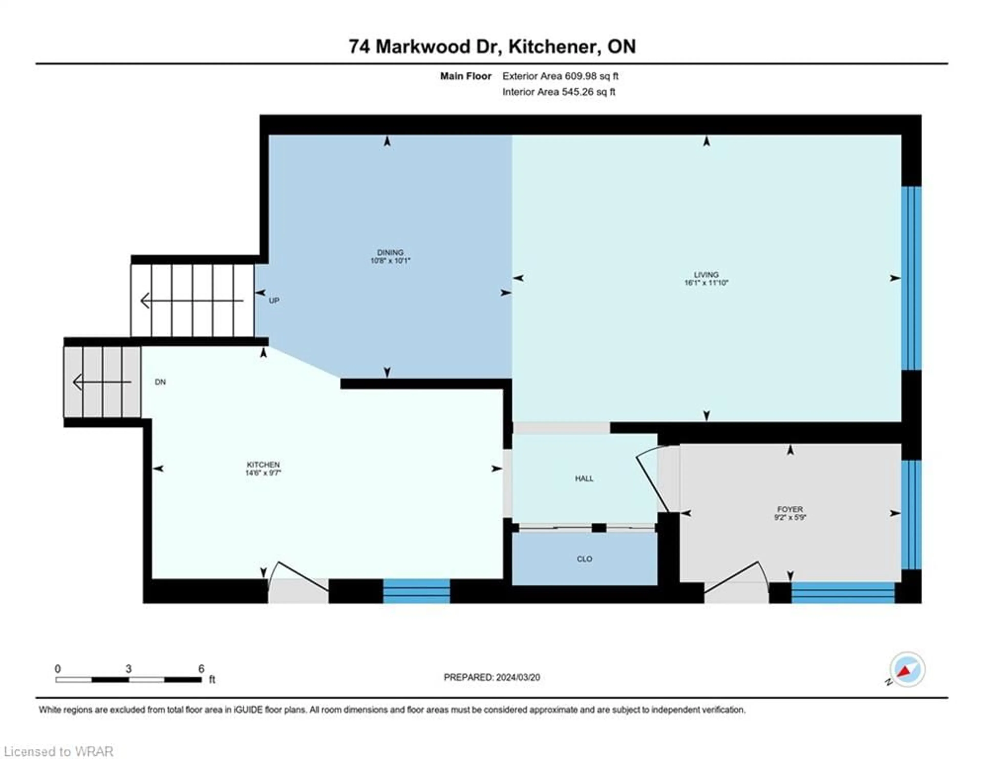 Floor plan for 74 Markwood Dr, Kitchener Ontario N2M 3H6