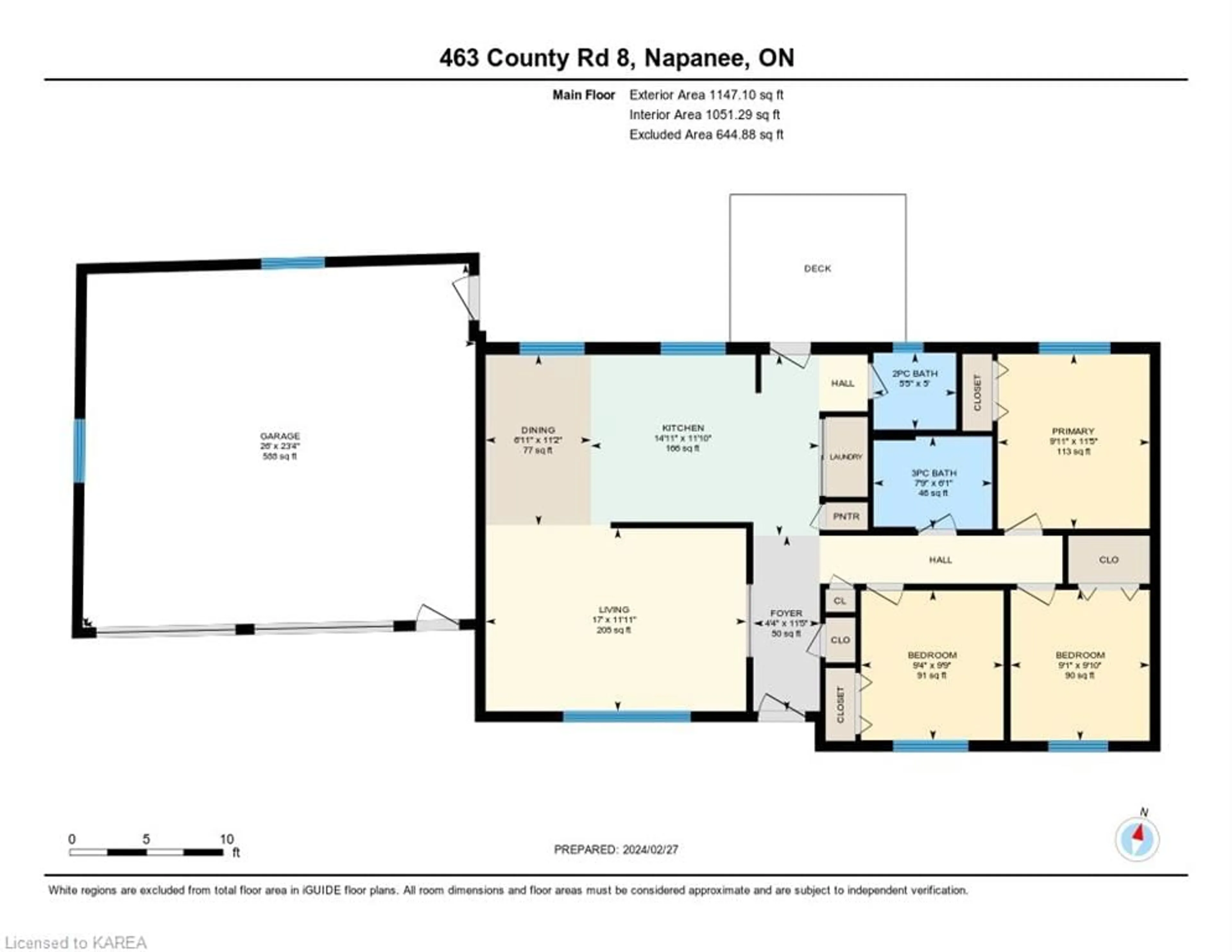 Floor plan for 463 County Road 8, Napanee Ontario K7R 3K7