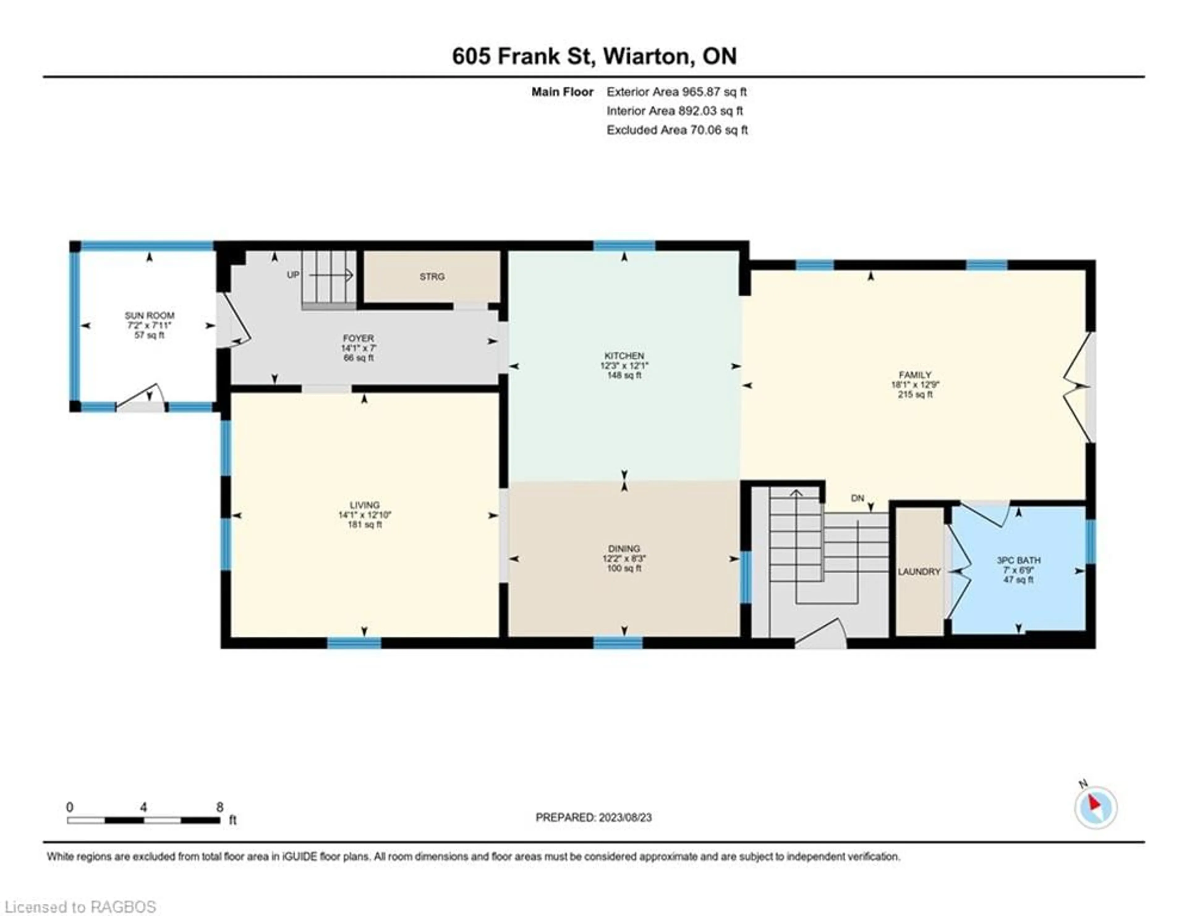 Floor plan for 605 Frank St, Wiarton Ontario N0H 2T0