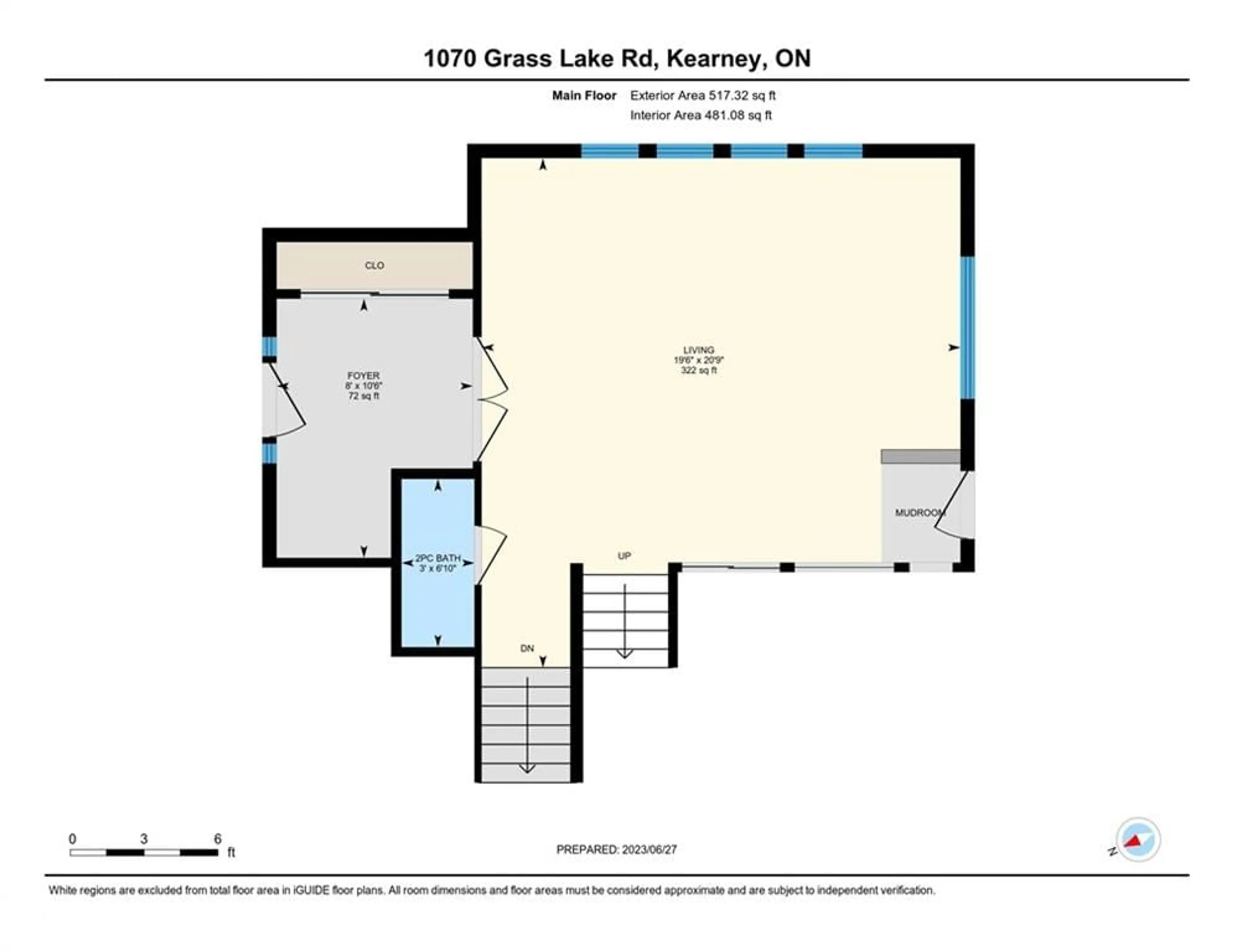 Floor plan for 1070 Grass Lake Rd, Kearney Ontario P0A 1M0
