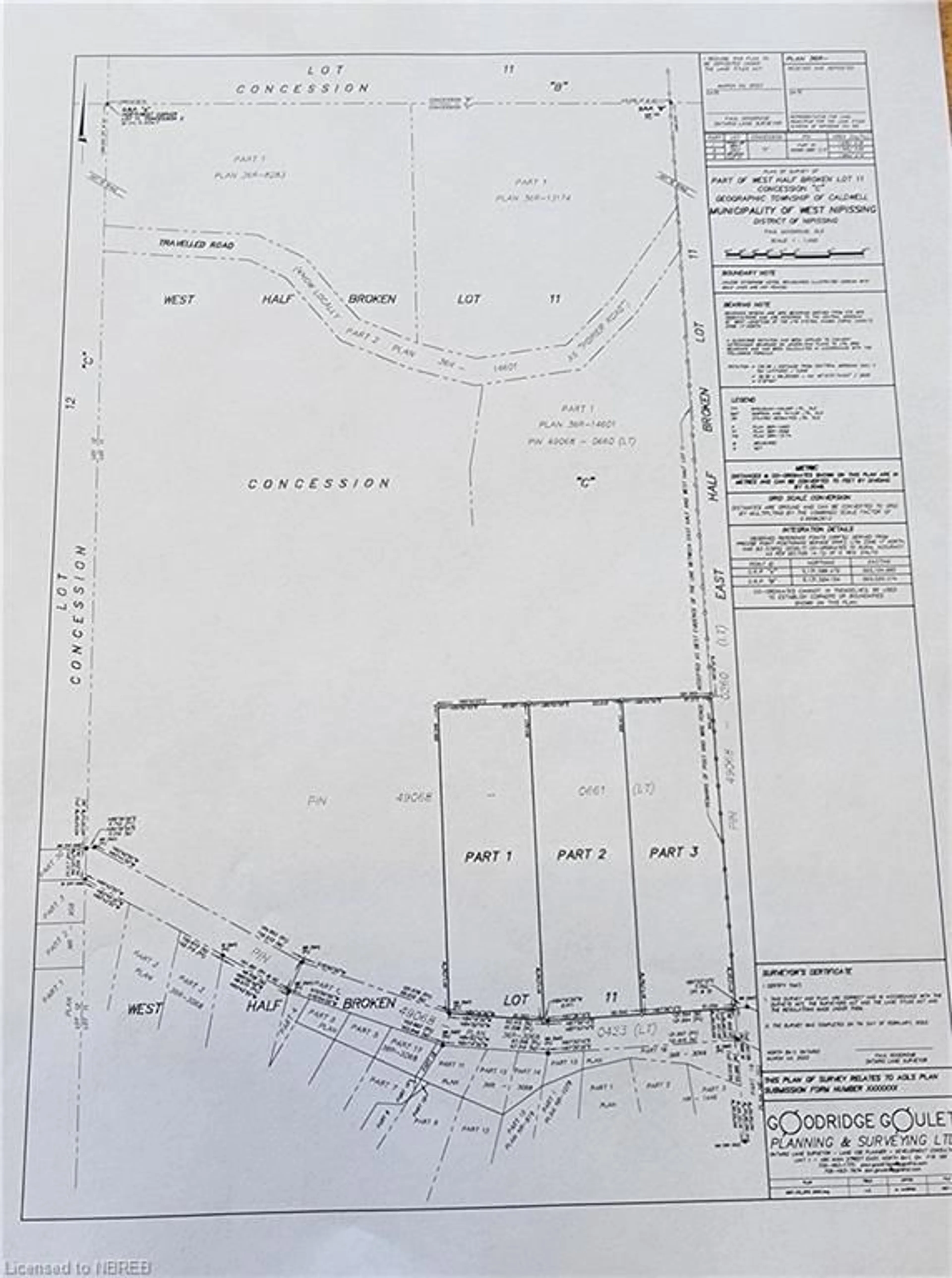 Picture of a map for PART 1 Avenue Du Lac, Lavigne Ontario P0H 1R0