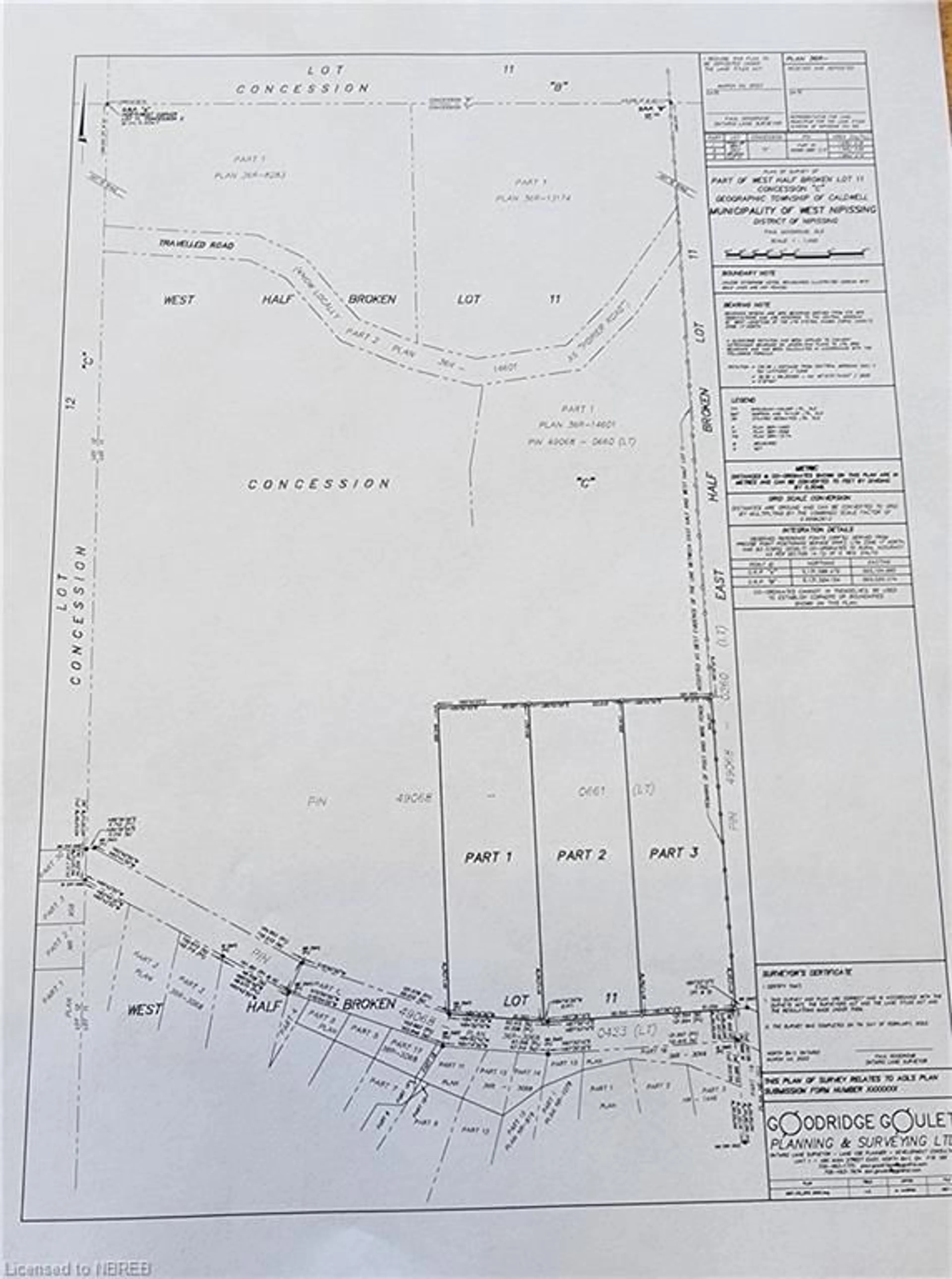 Picture of a map for PART 3 Avenue Du Lac, Lavigne Ontario P0H 1R0