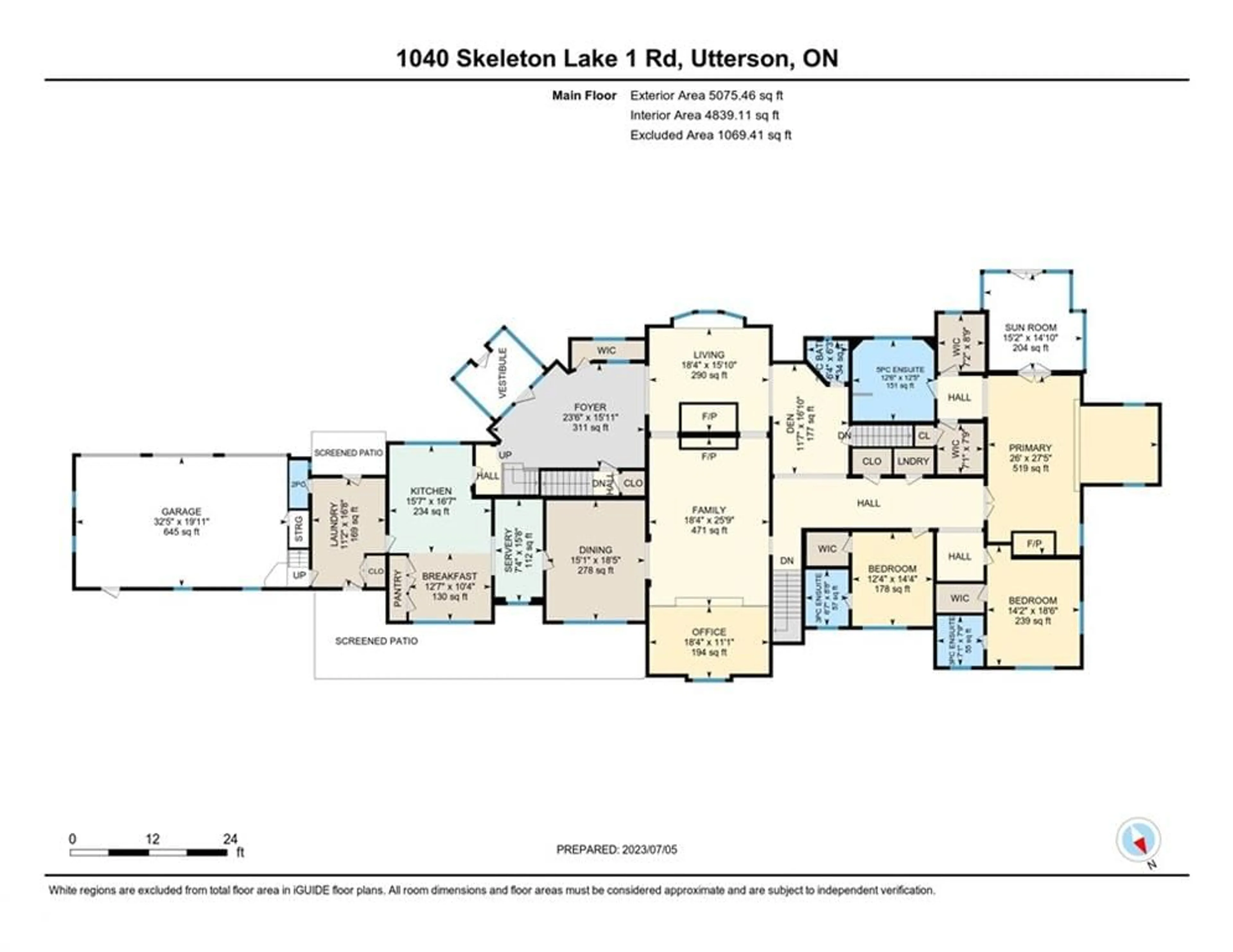 Floor plan for 1040 Skeleton Lake #1 Rd, Utterson Ontario P0B 1M0