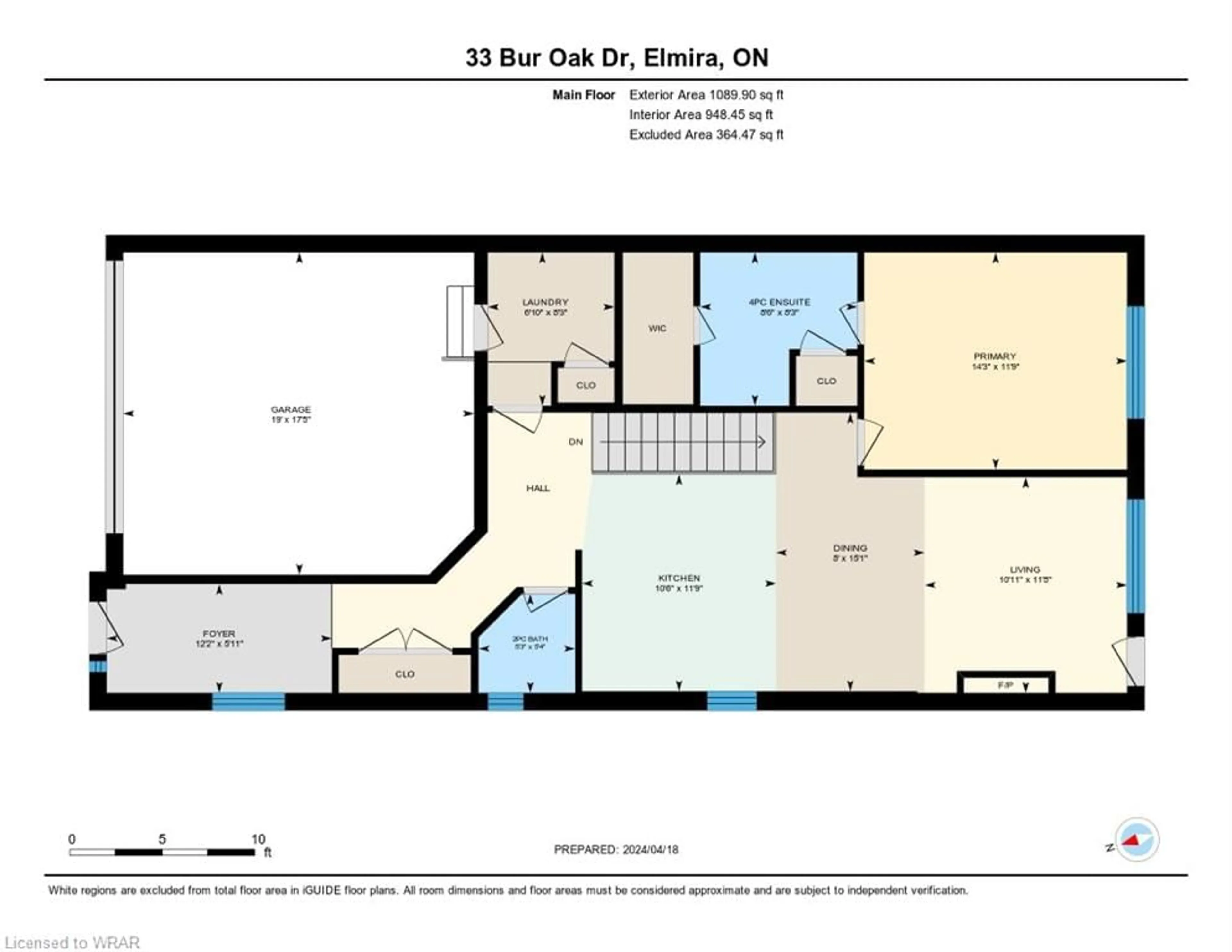 Floor plan for 33 Bur Oak Dr, Elmira Ontario N3B 0C6