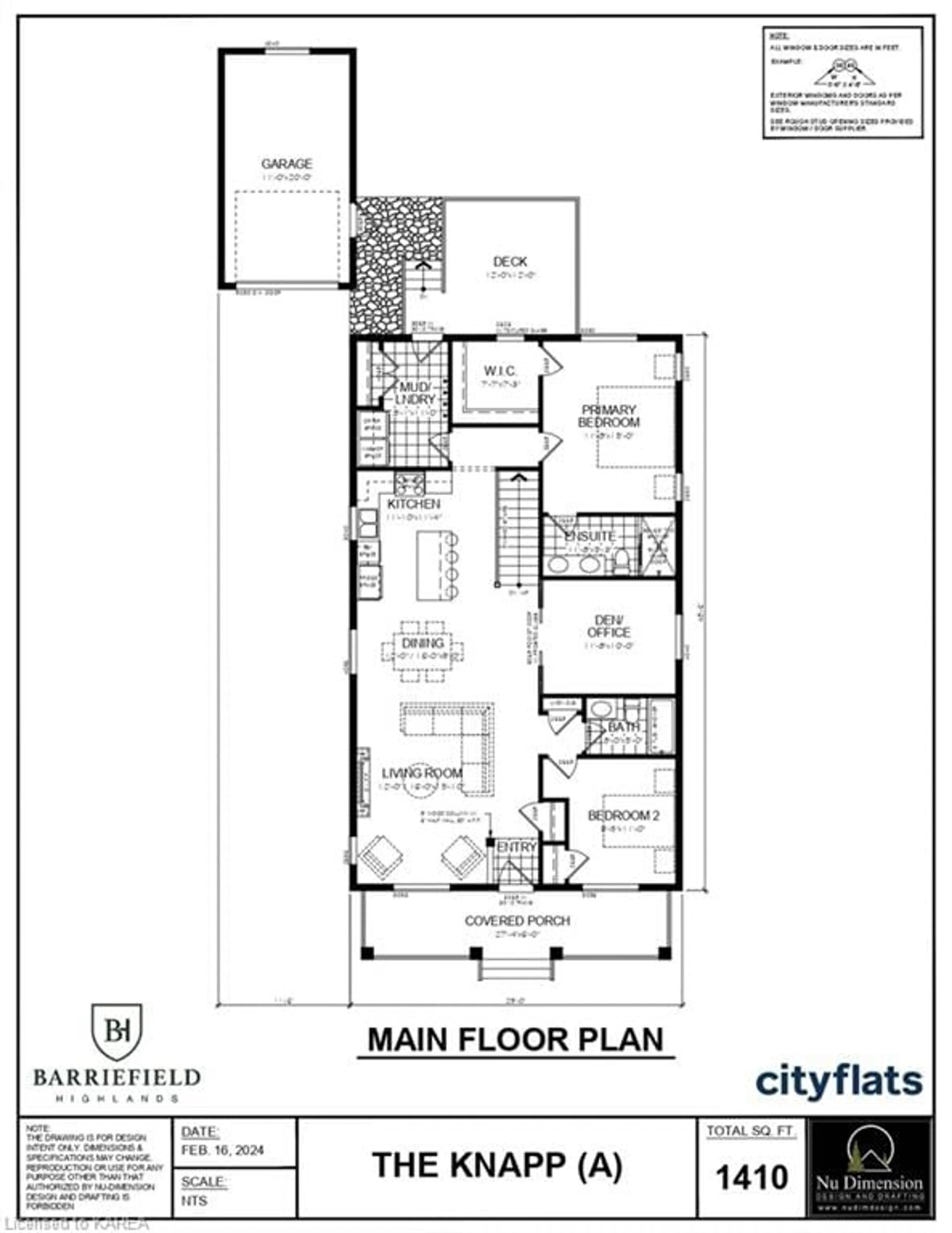 Floor plan for LOT 4 Old Kiln Cres, Kingston Ontario K7K 5R5