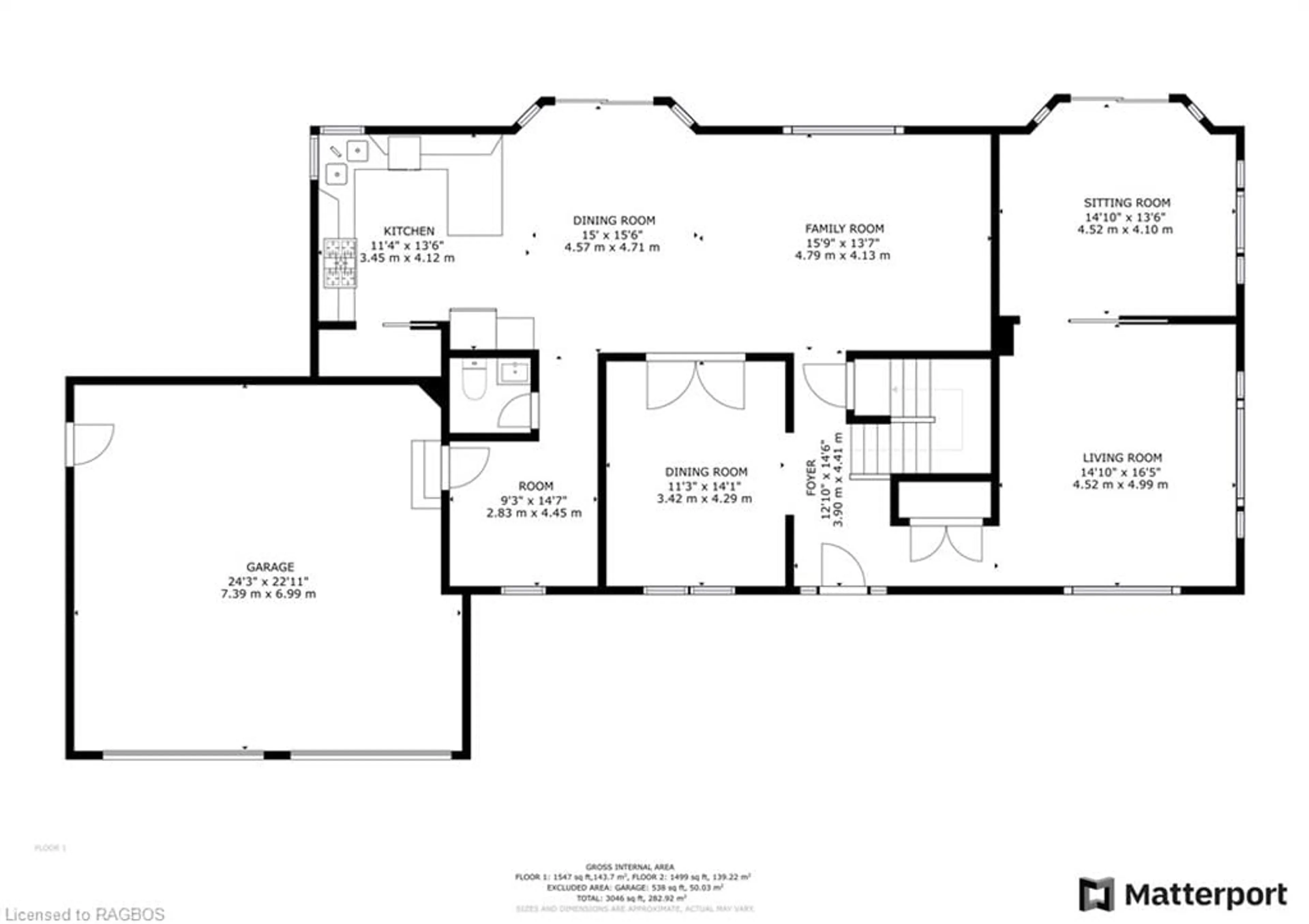 Floor plan for 5 Jonathan Cres, Mildmay Ontario N0G 2J0