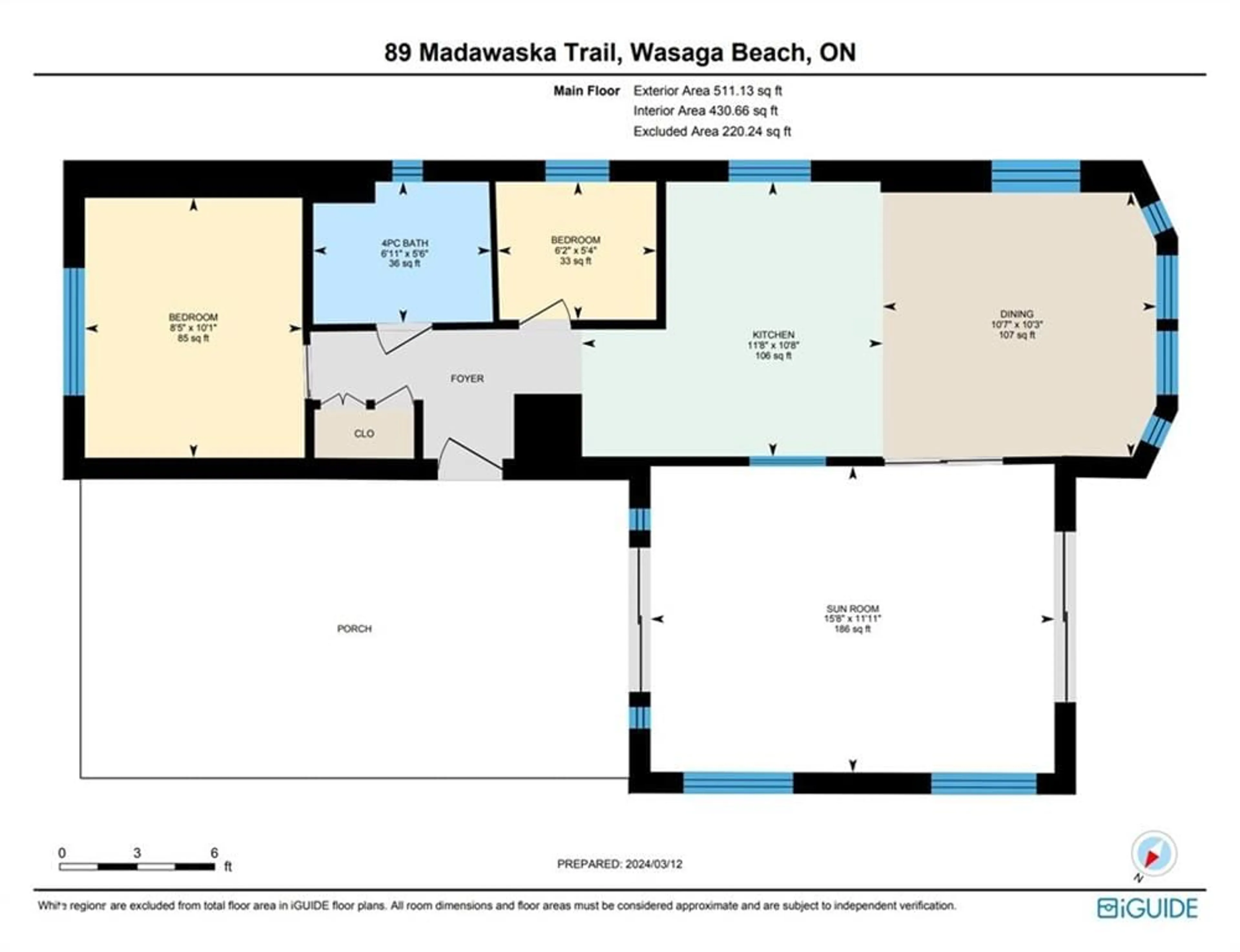 Floor plan for 89 Madawaska Trail, Wasaga Beach Ontario L9Z 1X7
