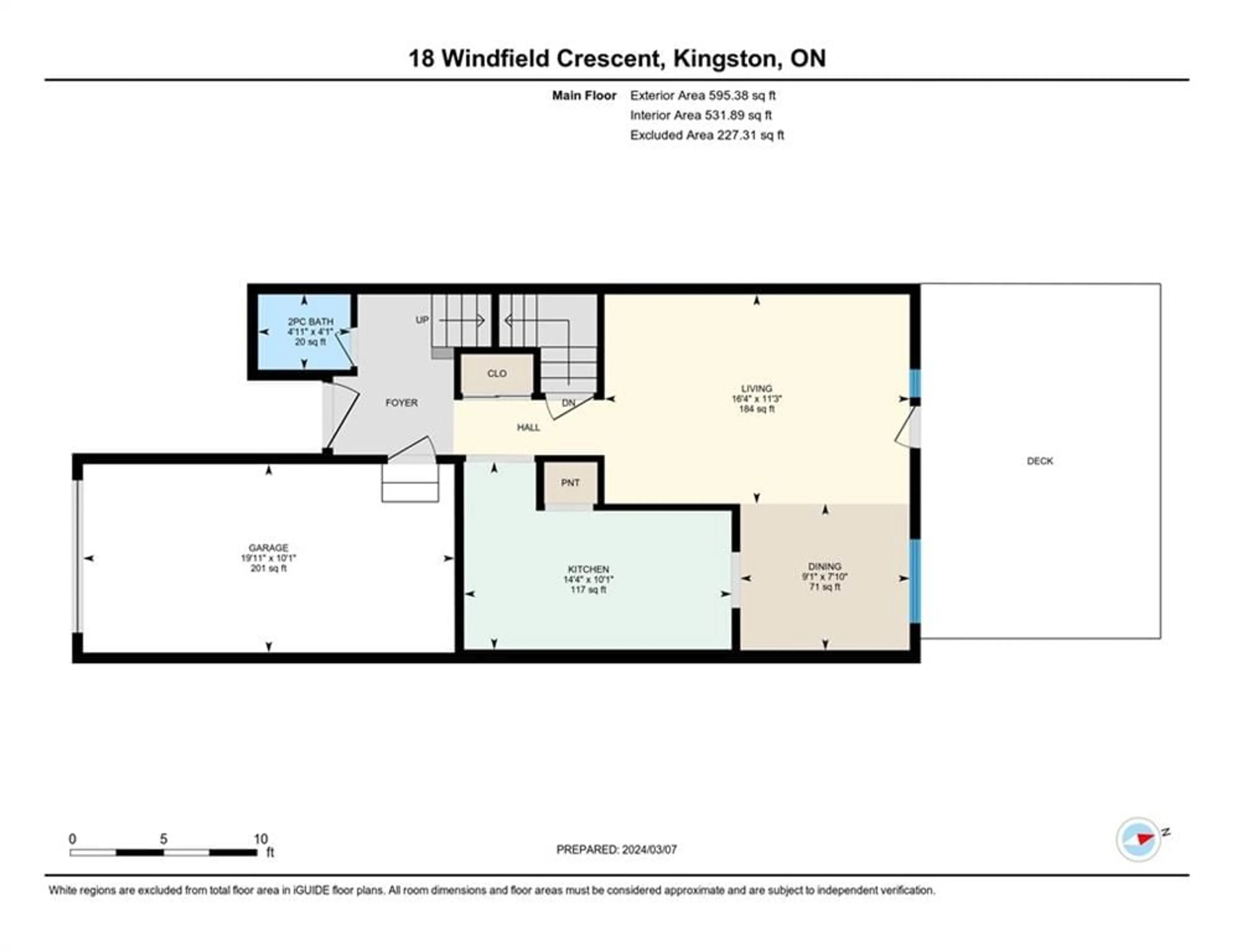 Floor plan for 18 Windfield Cres, Kingston Ontario K7K 6G2