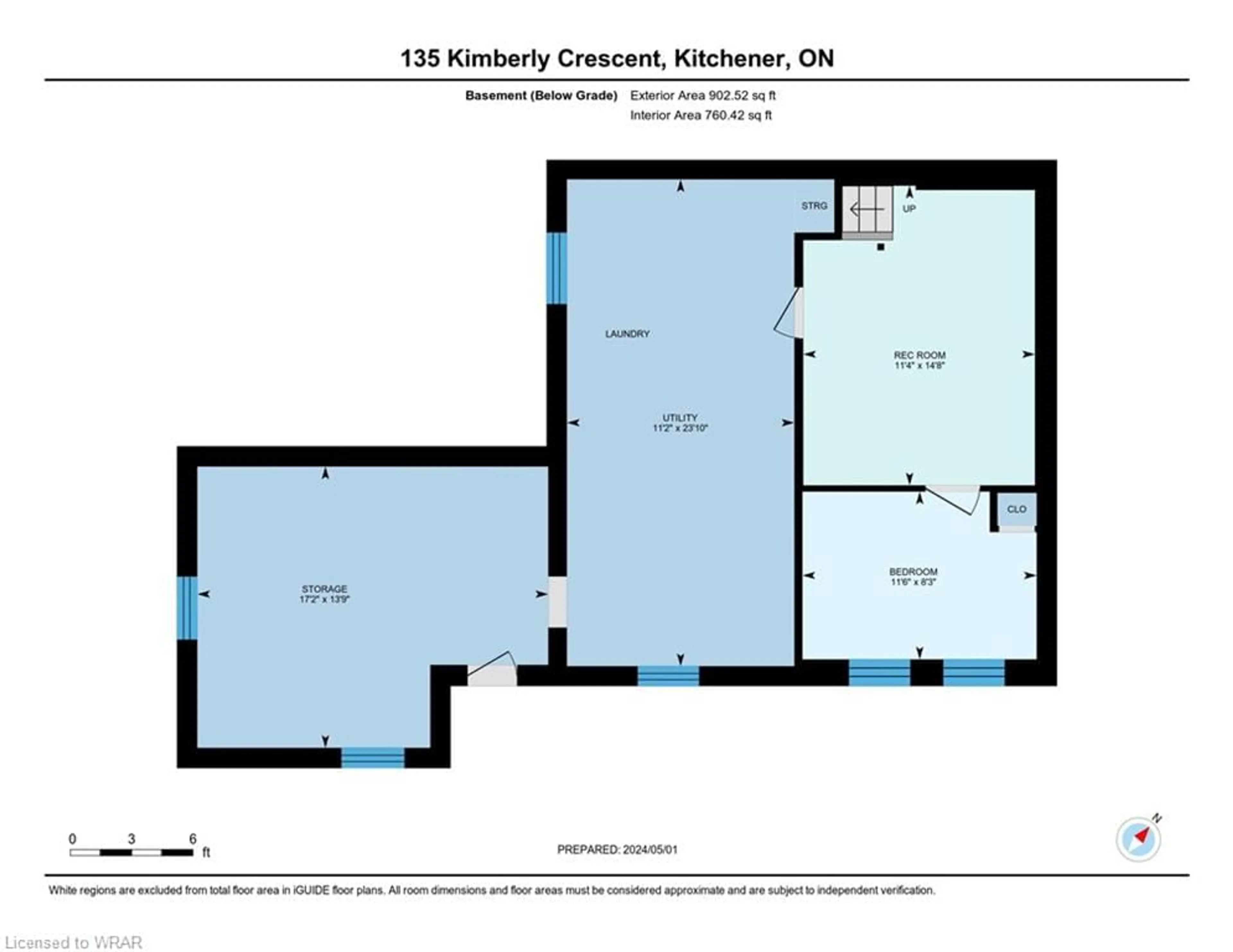 Floor plan for 135 Kimberly Cres, Kitchener Ontario N2E 1C8