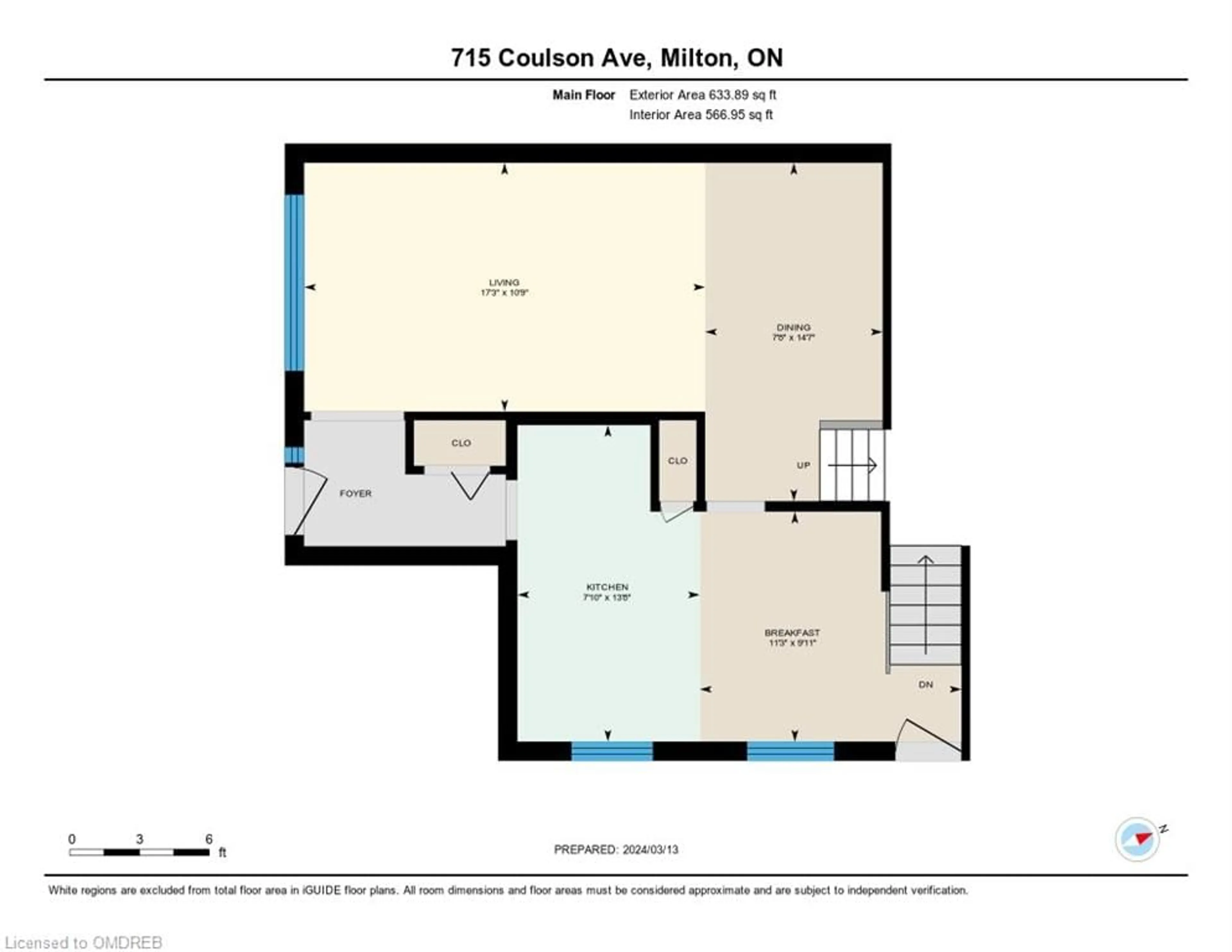 Floor plan for 715 Coulson Ave, Milton Ontario L9T 4J3