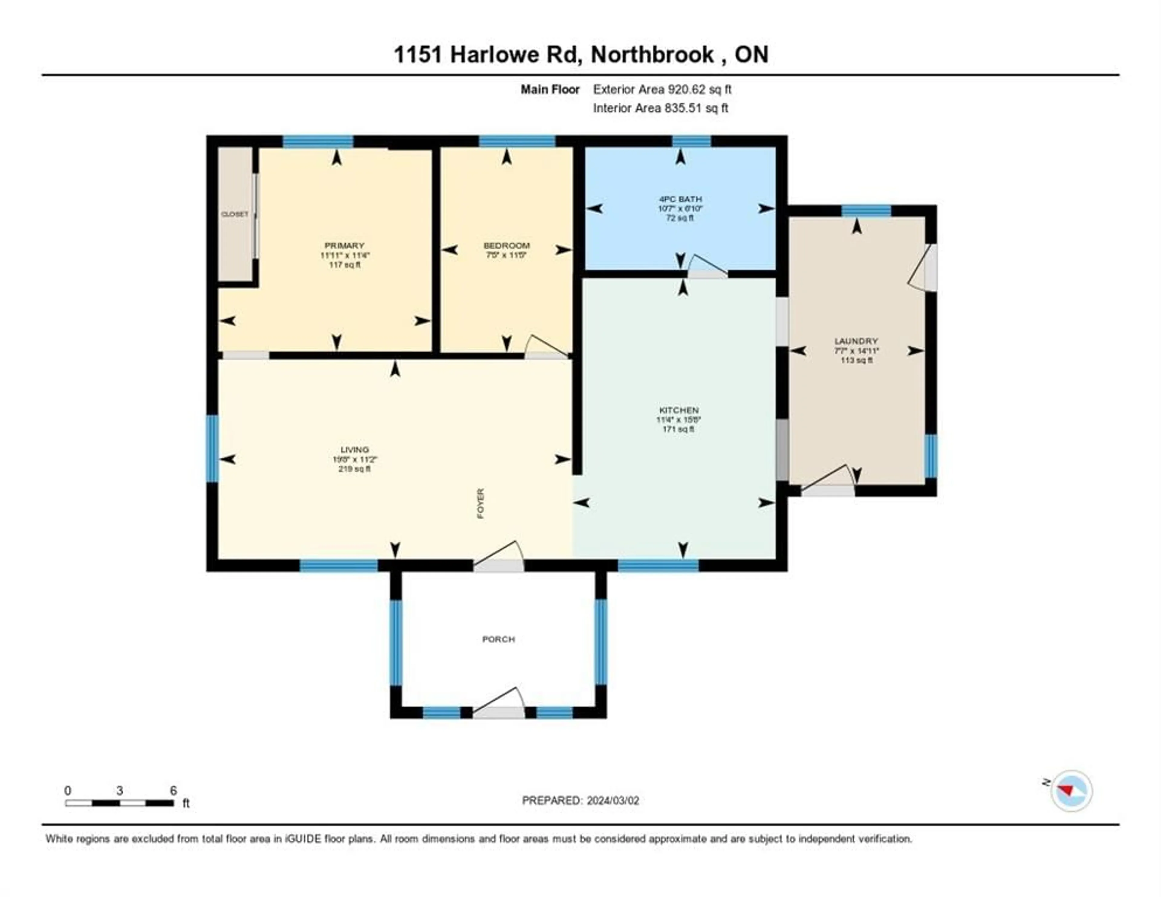 Floor plan for 1151 Harlowe Rd, Northbrook Ontario K0H 2G0