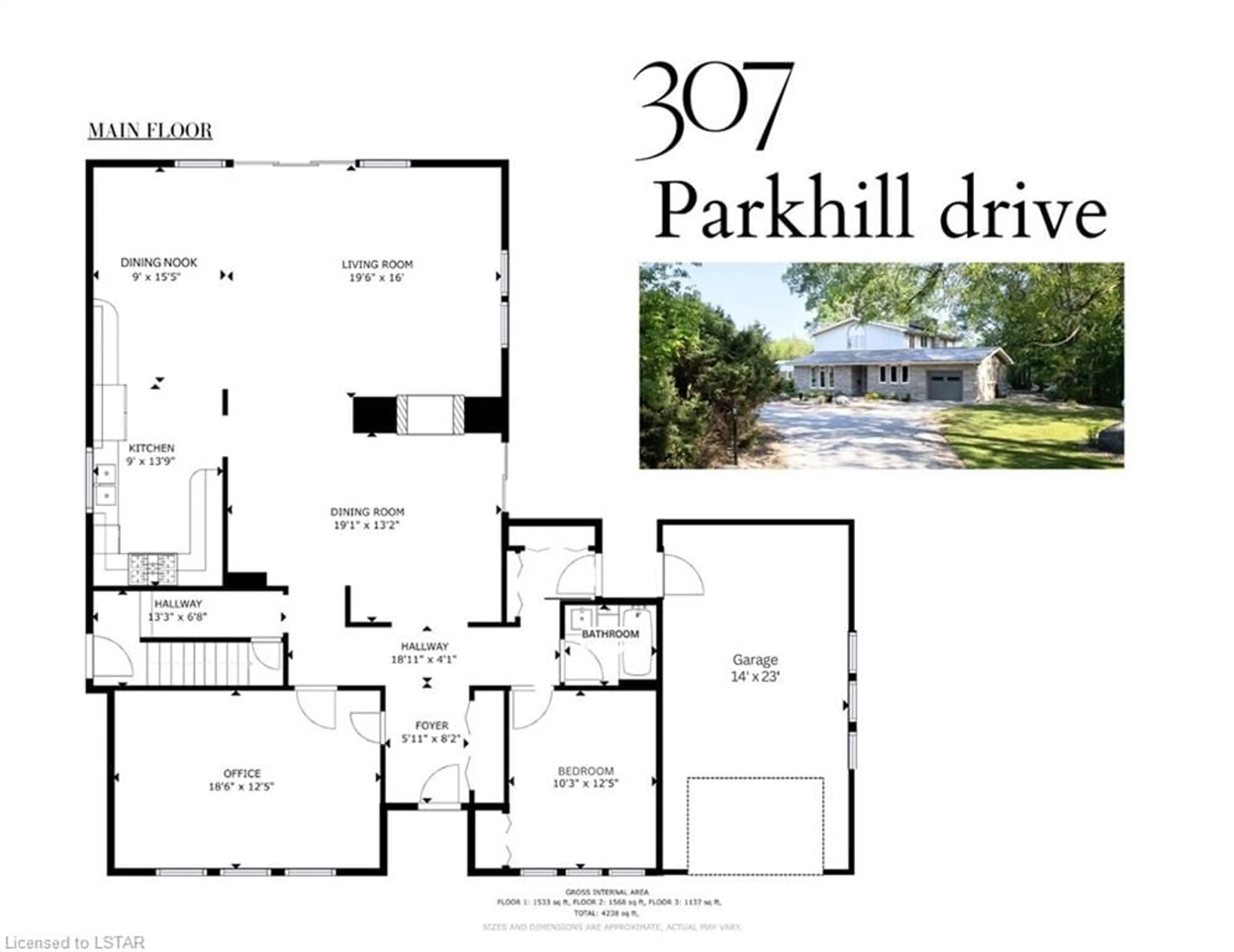 Floor plan for 307 Parkhill Dr, North Middlesex Ontario N0M 2N0
