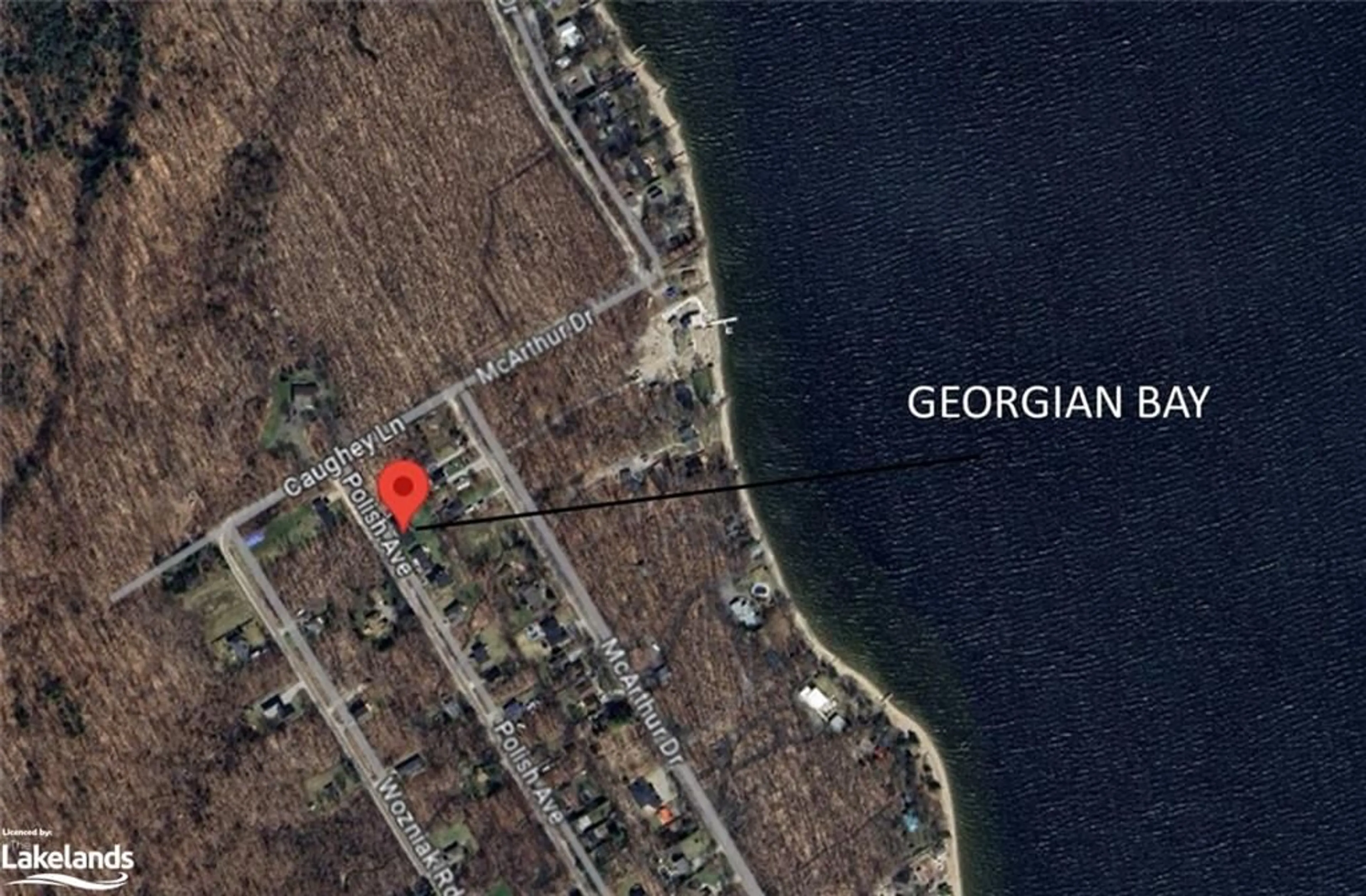 Picture of a map for 81 Polish Ave, Penetanguishene Ontario L9M 1W8