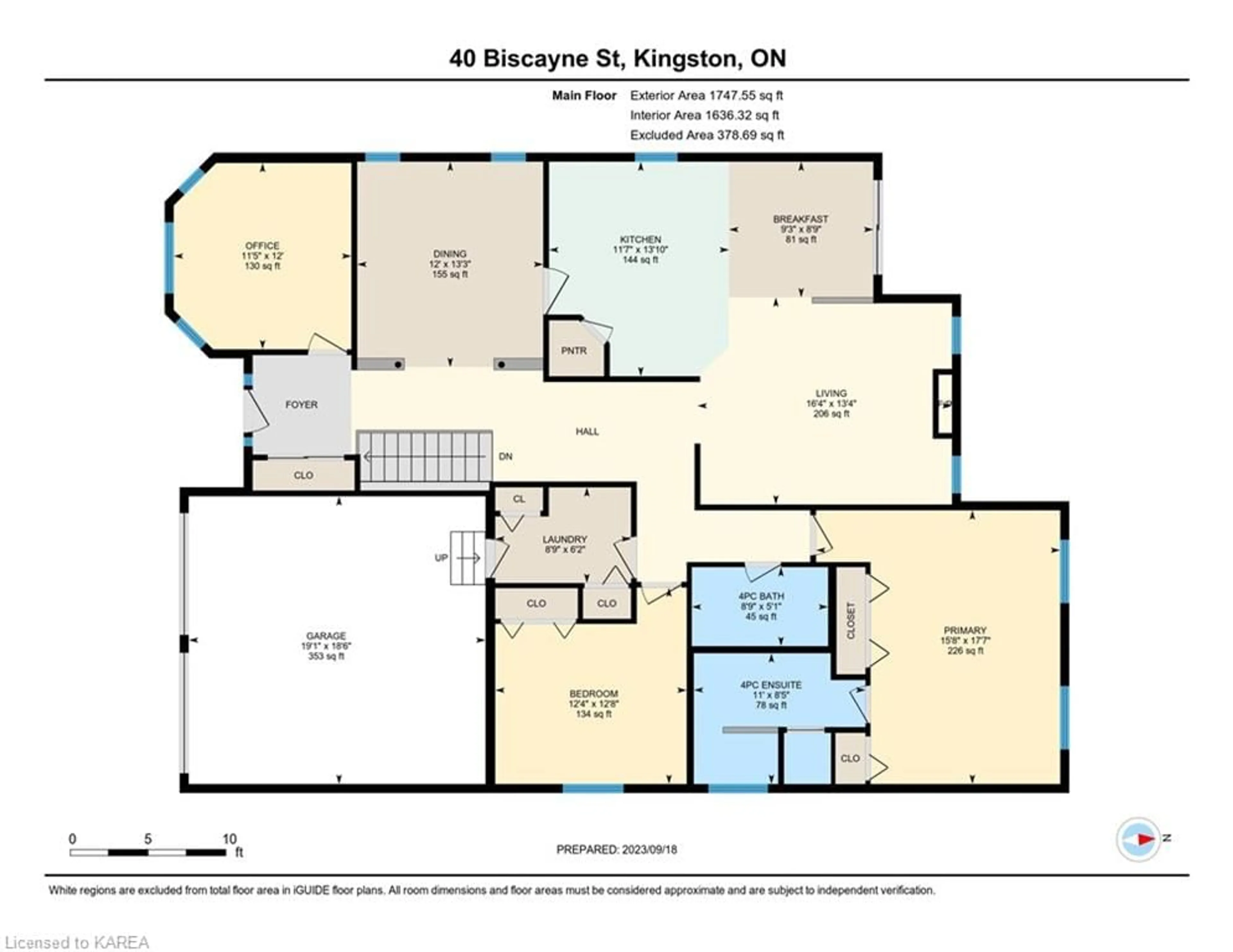 Floor plan for 40 Biscayne St, Kingston Ontario K7K 7J9
