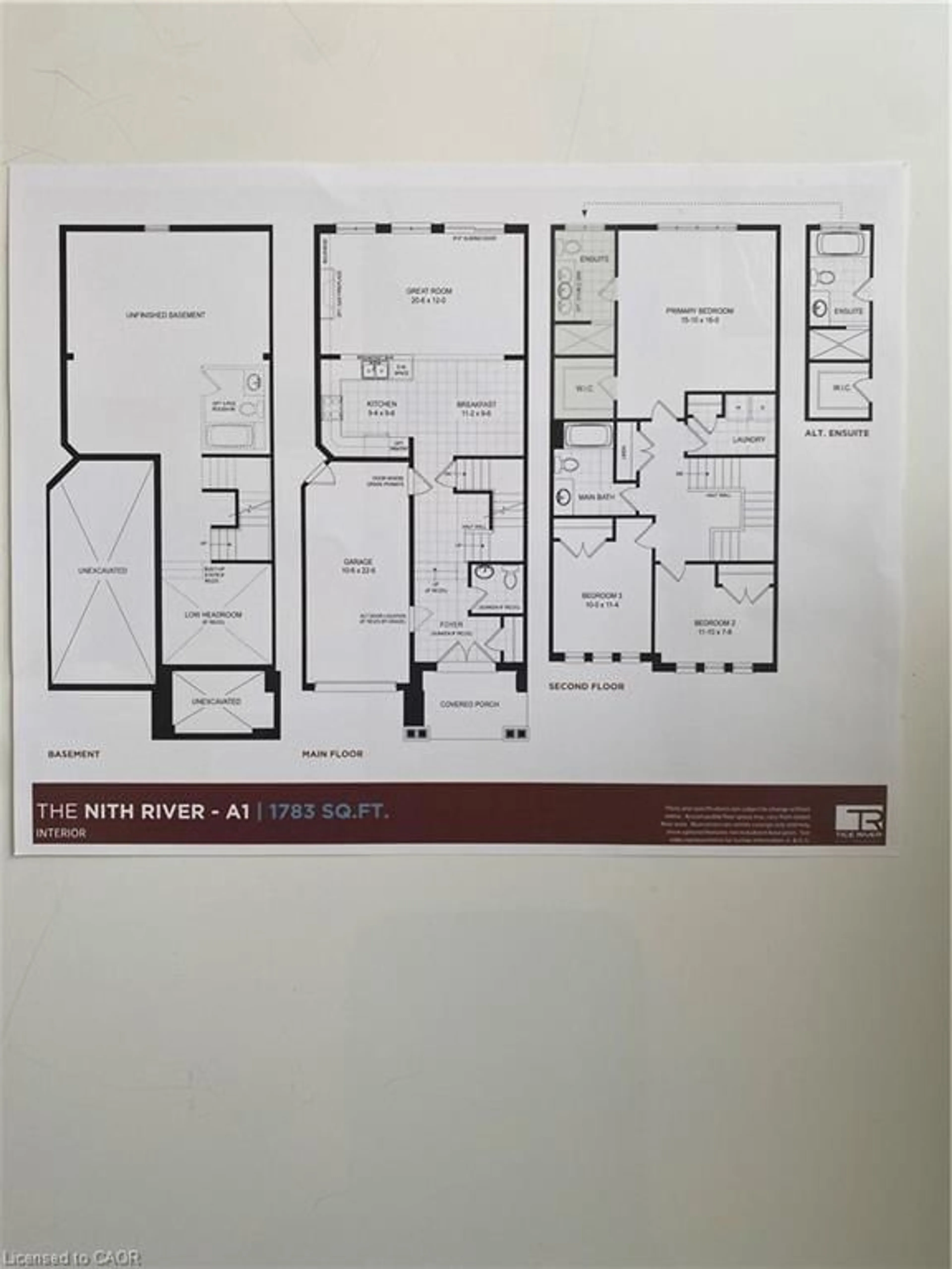 Floor plan for LOT 28 Robert Woolner St, Ayr Ontario N0B 1E0