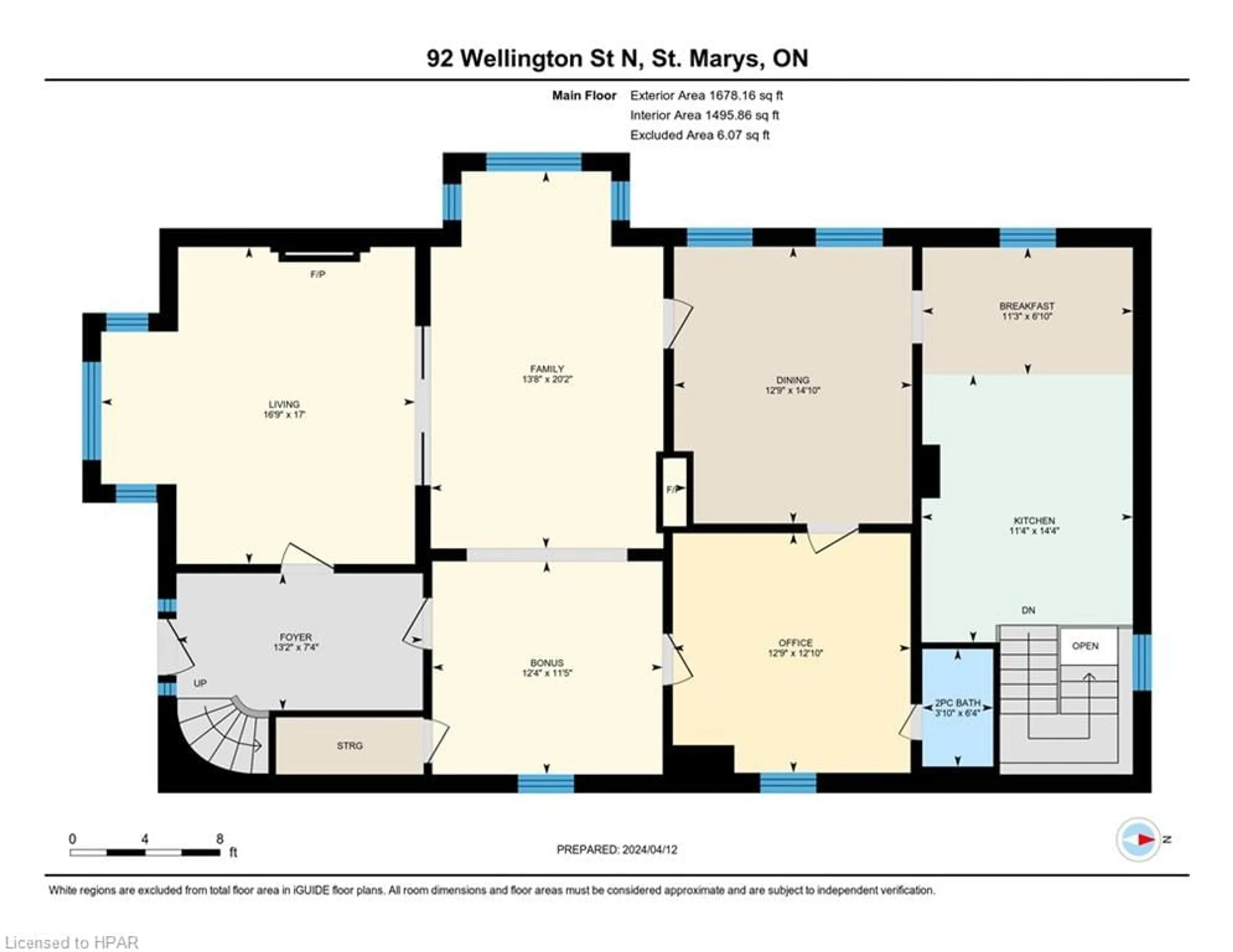 Floor plan for 92 Wellington St, St. Marys Ontario N4X 1C2