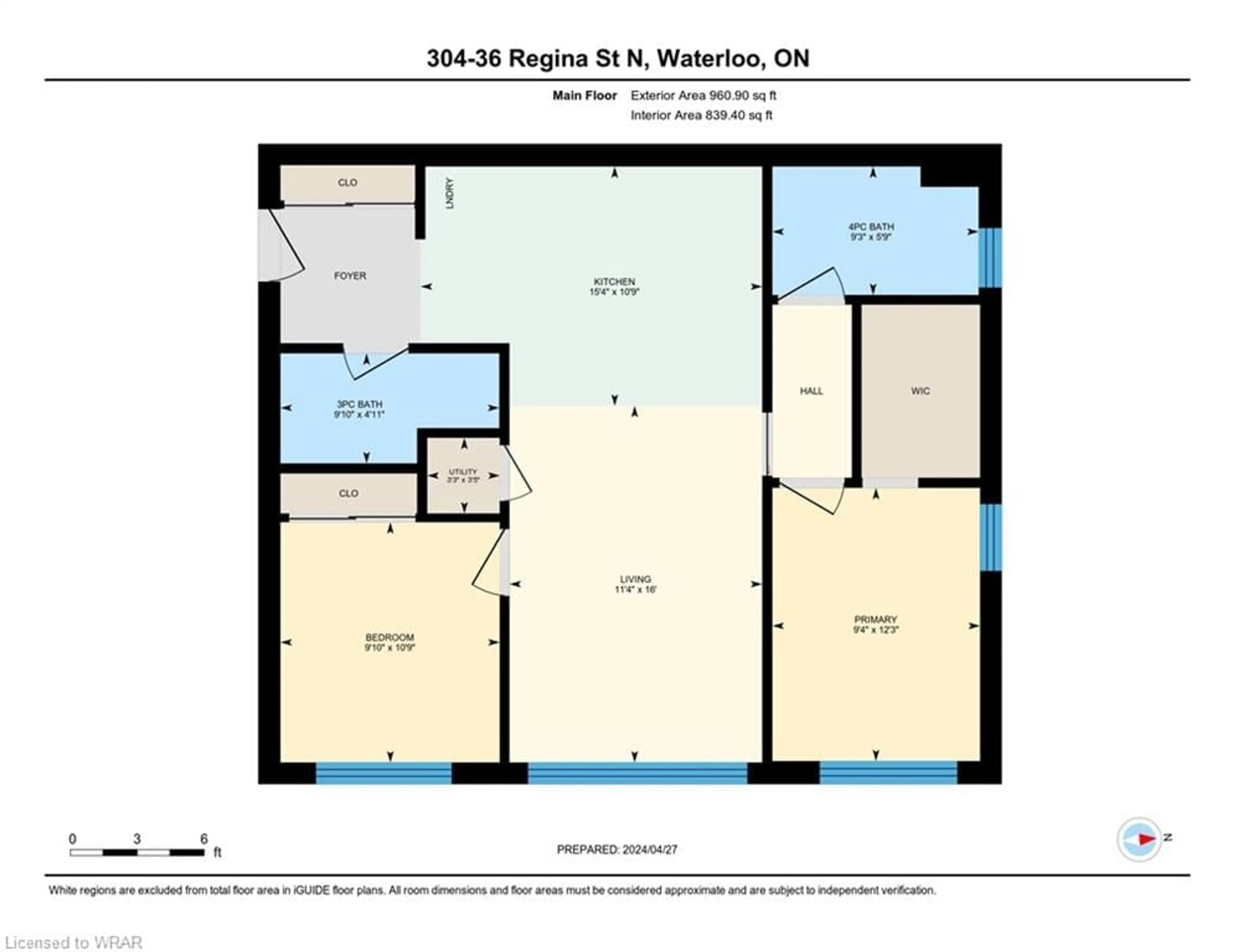 Floor plan for 36 Regina St #304, Waterloo Ontario N2J 3A2
