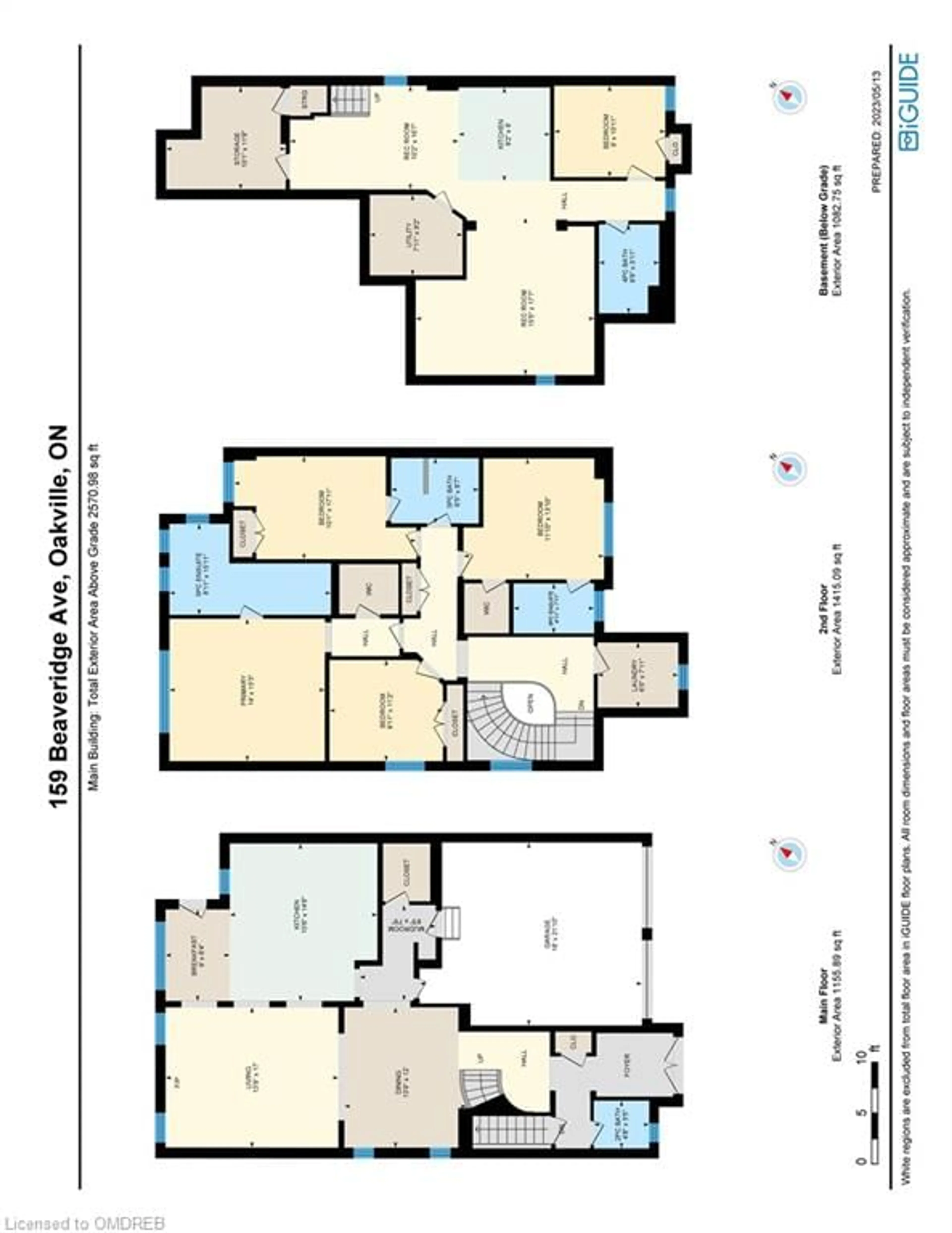 Floor plan for 159 Beaveridge Ave, Oakville Ontario L6H 0M6