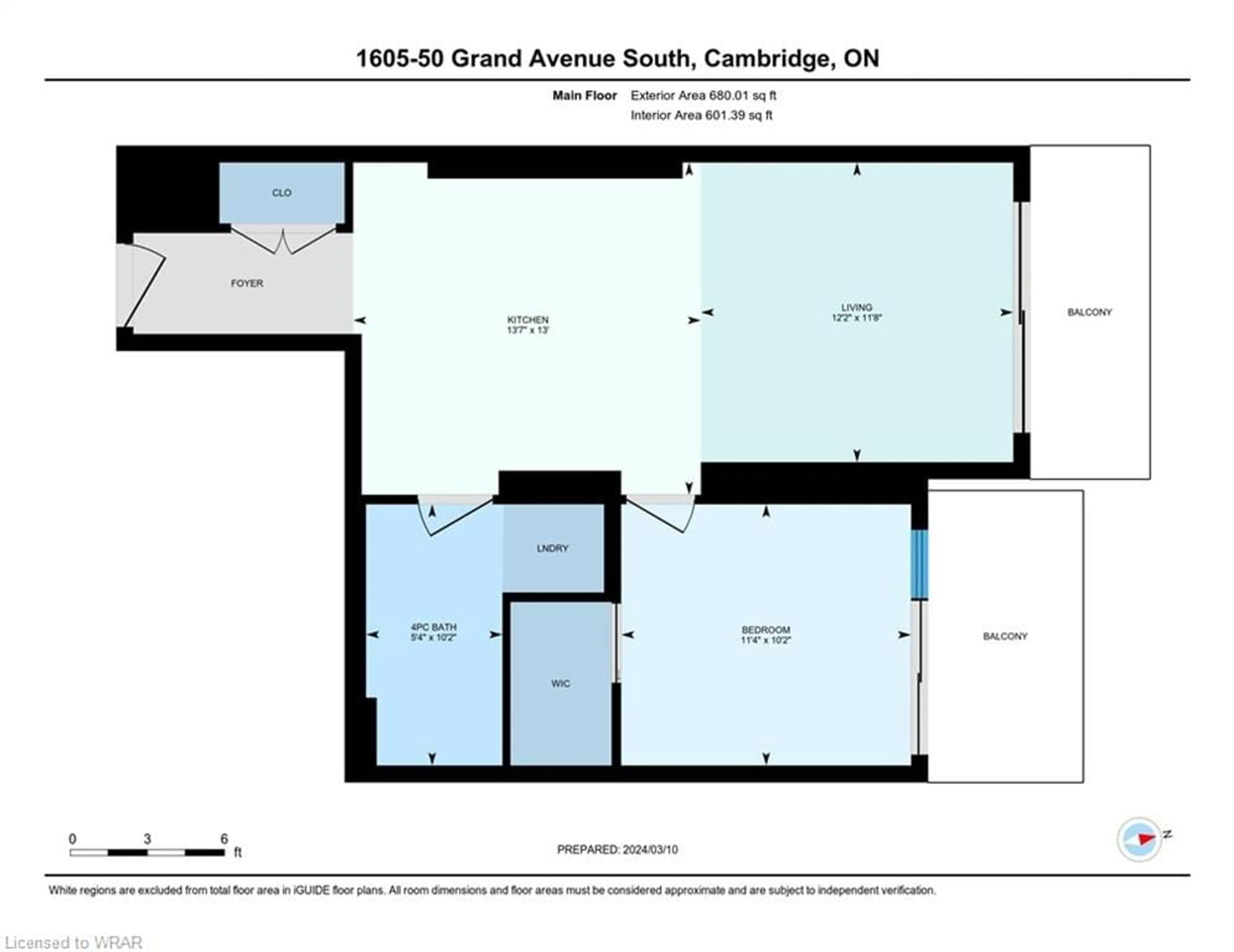 Floor plan for 50 Grand Ave #1605, Cambridge Ontario N1S 0C2