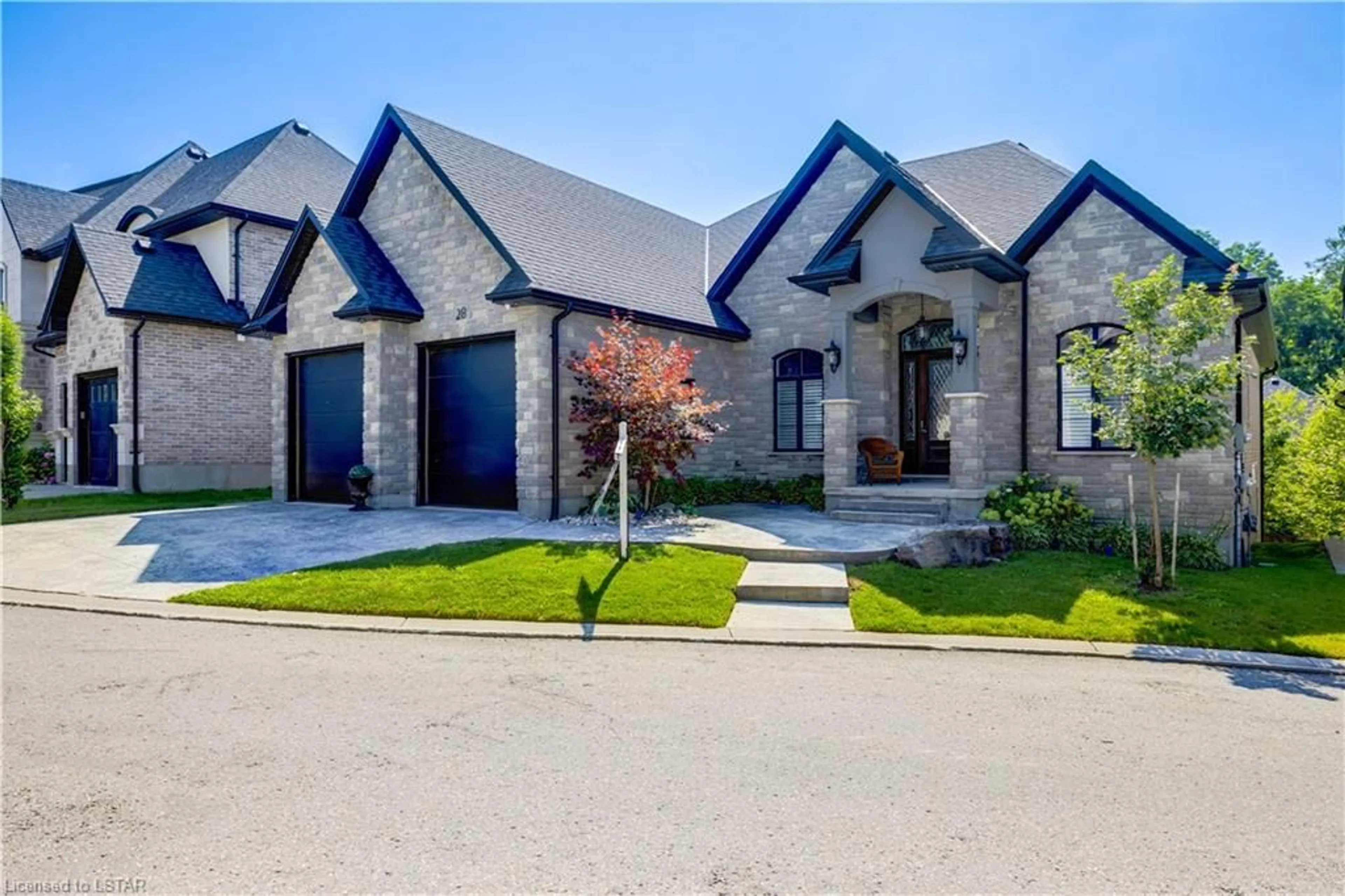 Home with stone exterior material for 567 Rosecliffe Terr #28, London Ontario N6K 0E2