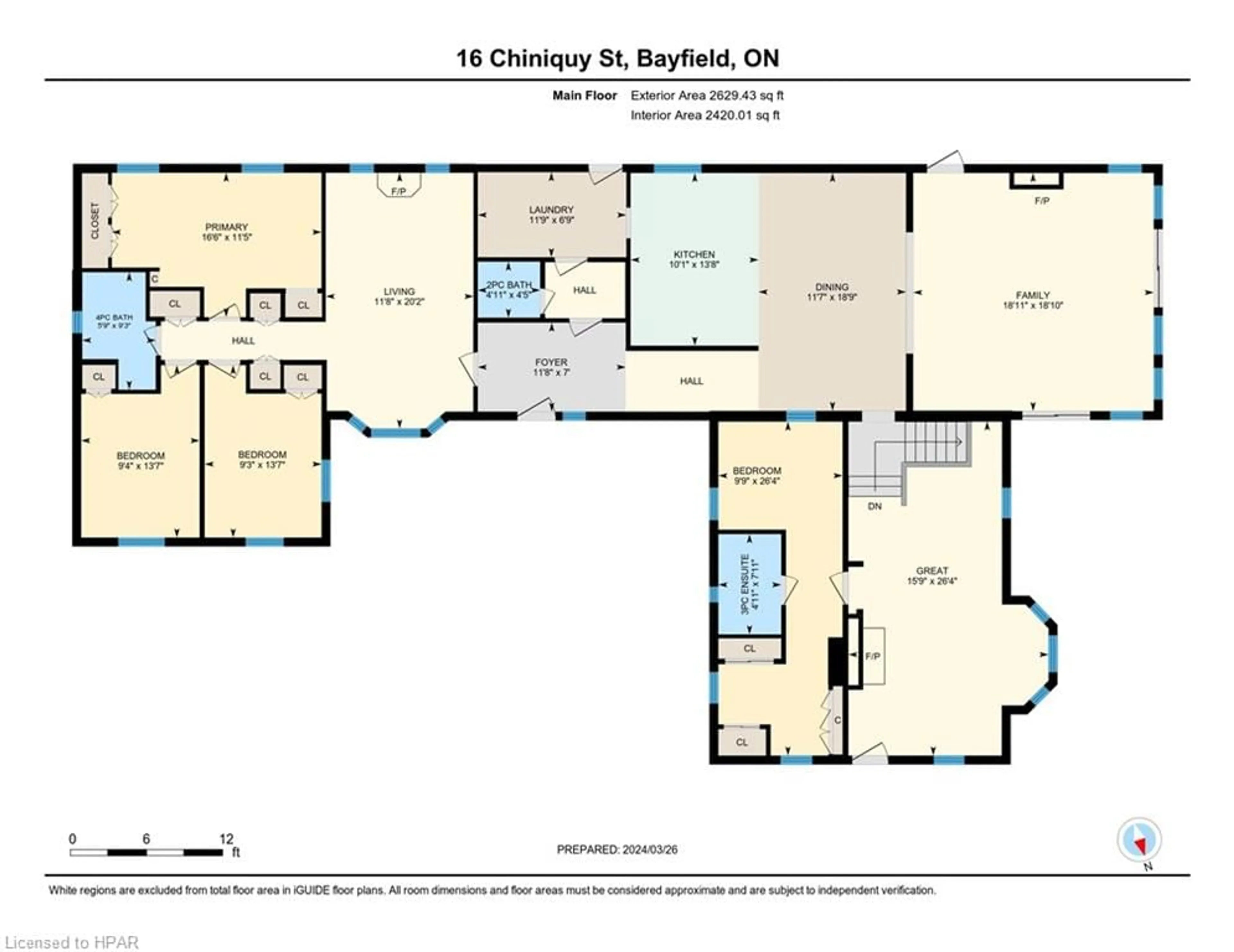 Floor plan for 14 & 16 Chiniquy St, Bayfield Ontario N0M 1G0