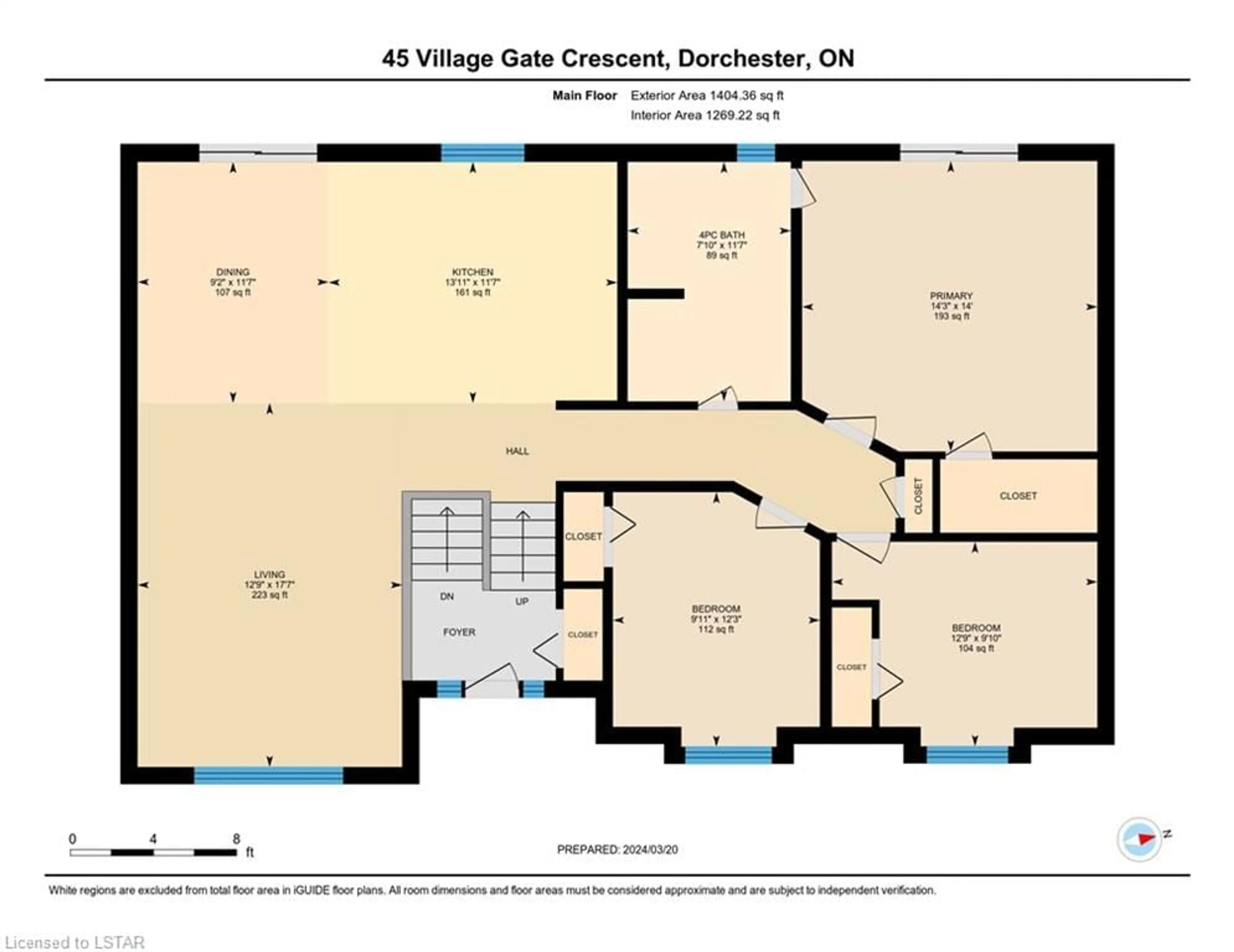 Floor plan for 45 Village Gate Cres, Dorchester Ontario N0L 1G3