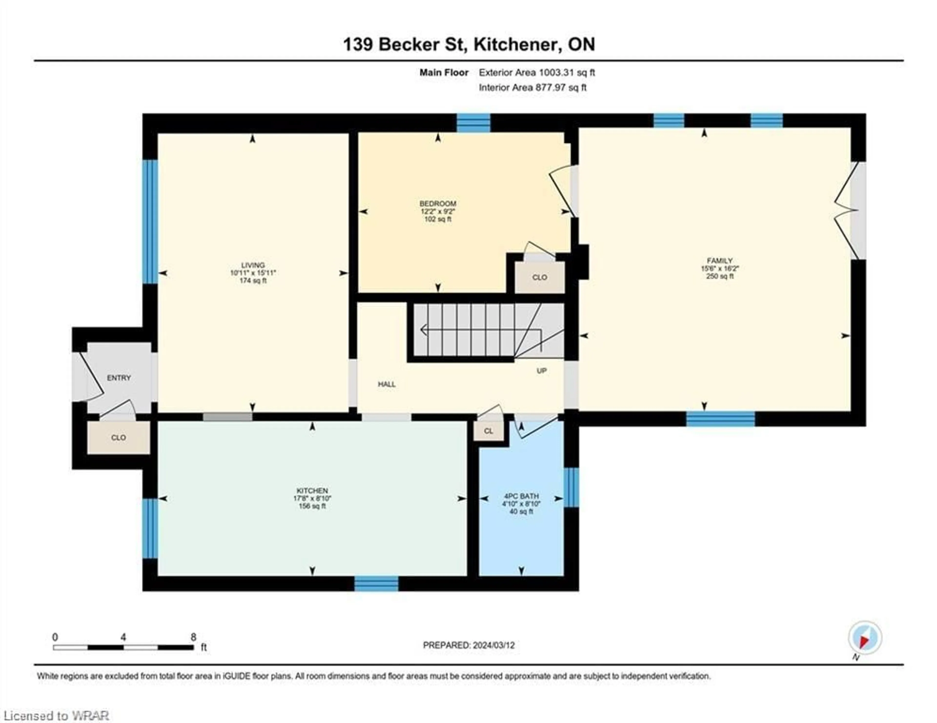 Floor plan for 139 Becker St, Kitchener Ontario N2B 1X3