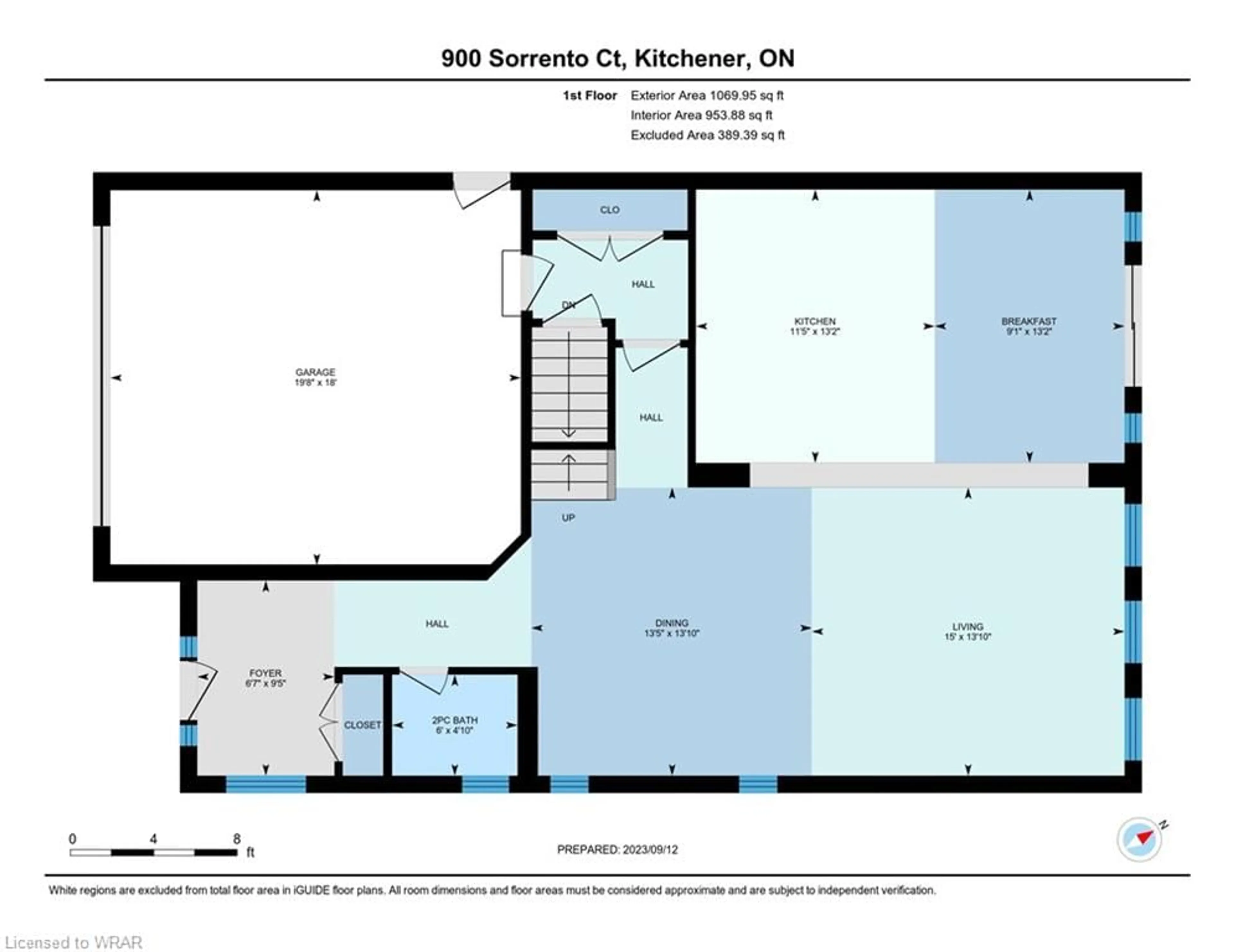 Floor plan for 900 Sorrento Crt, Kitchener Ontario N2R 0A7
