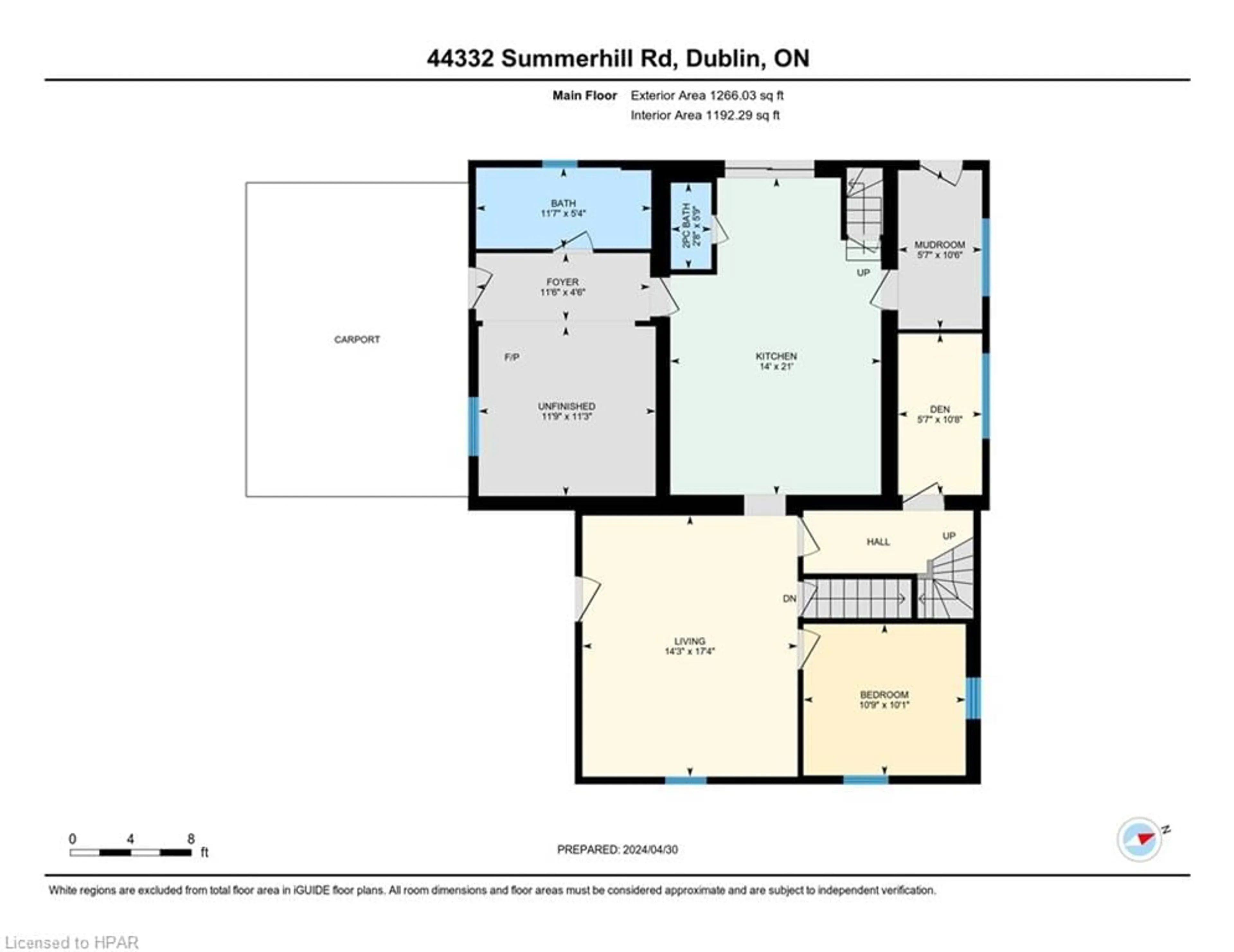 Floor plan for 44332 Summerhill Rd, Huron East Ontario N0K 1E0