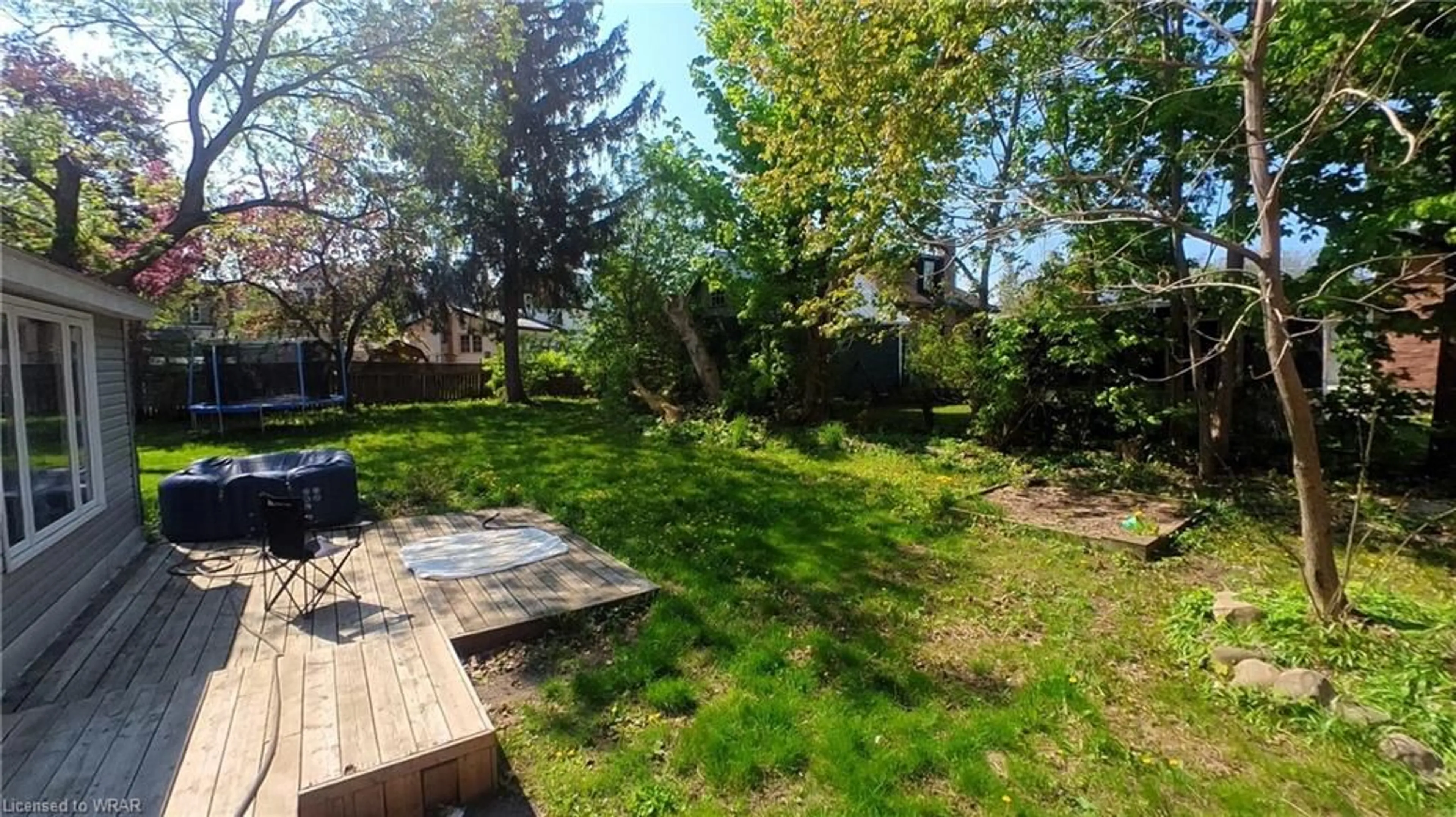 Patio, the fenced backyard for 259 Trafalgar Rd, Pembroke Ontario K8A 5A6