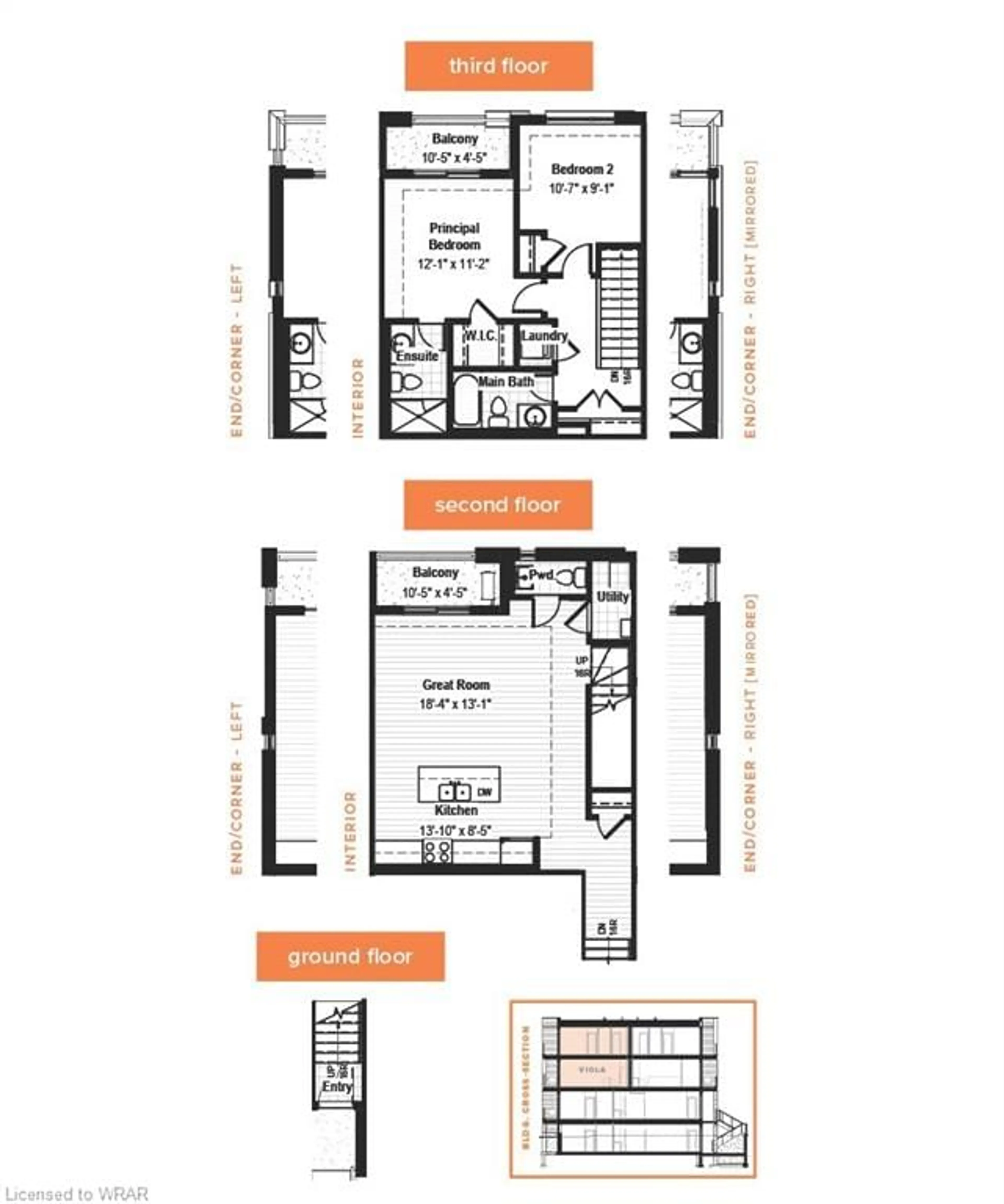 Floor plan for 142 Foamflower Pl #A012, Waterloo Ontario N2V 0G9