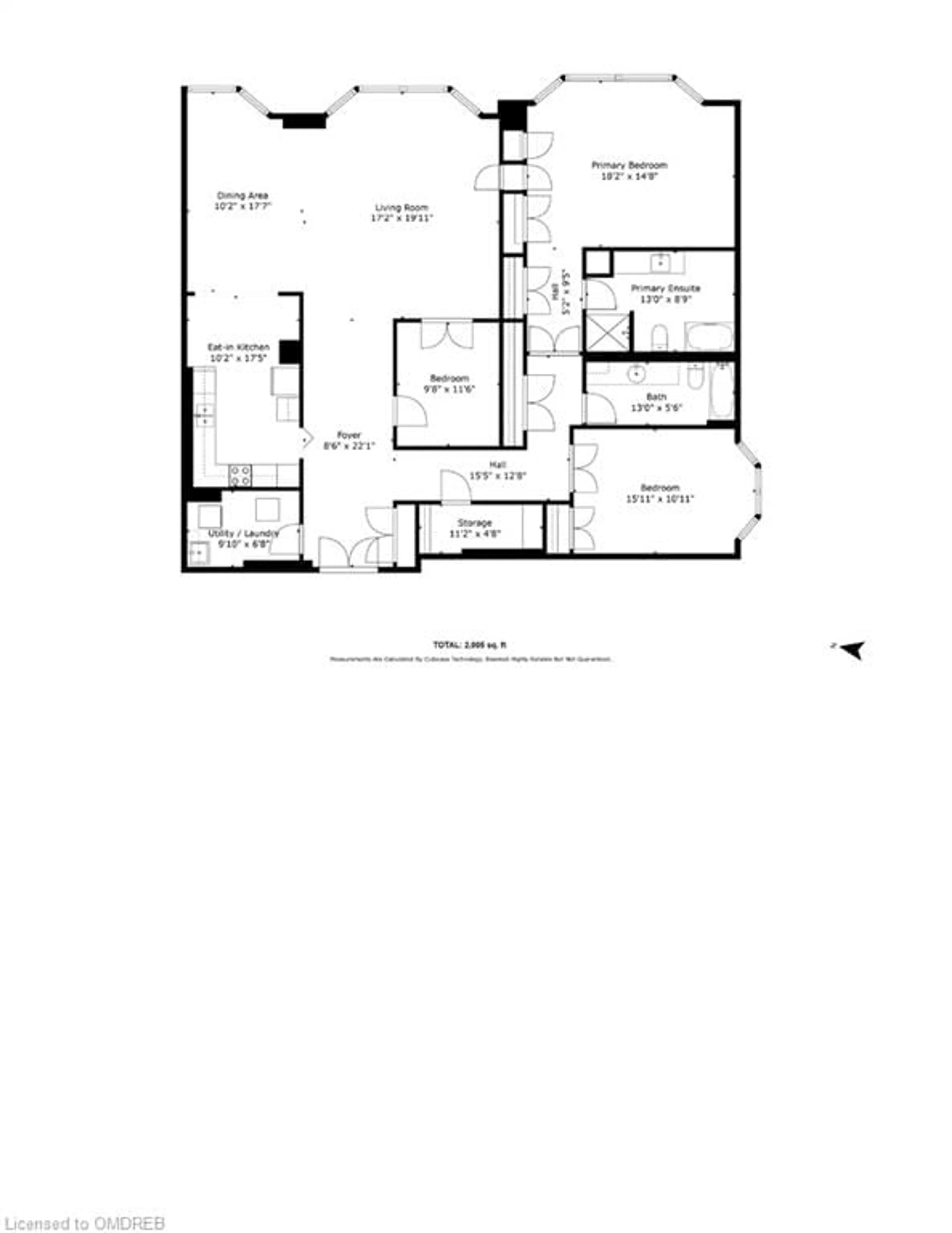 Floor plan for 1166 Bay St #703, Toronto Ontario M5S 2X8