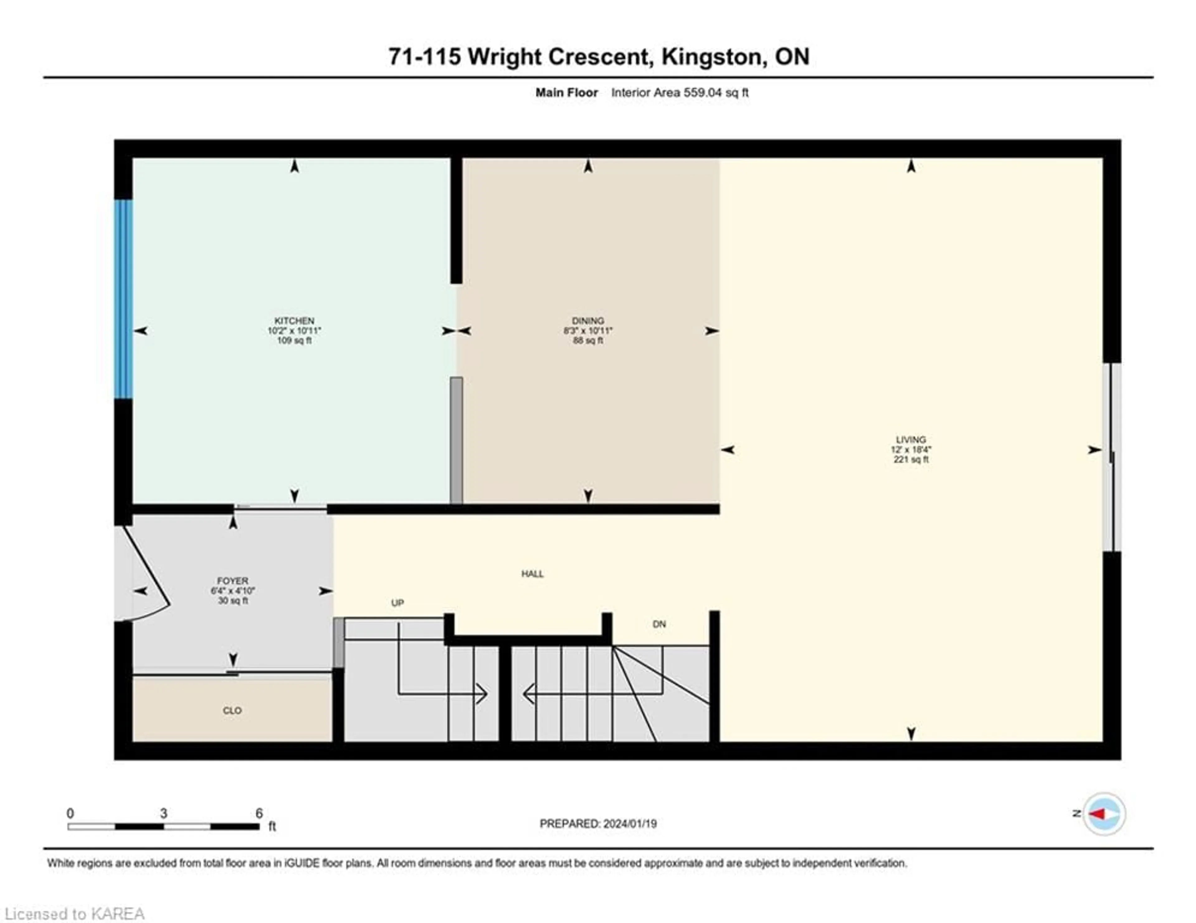 Floor plan for 115 Wright Cres #71, Kingston Ontario K7L 4T8